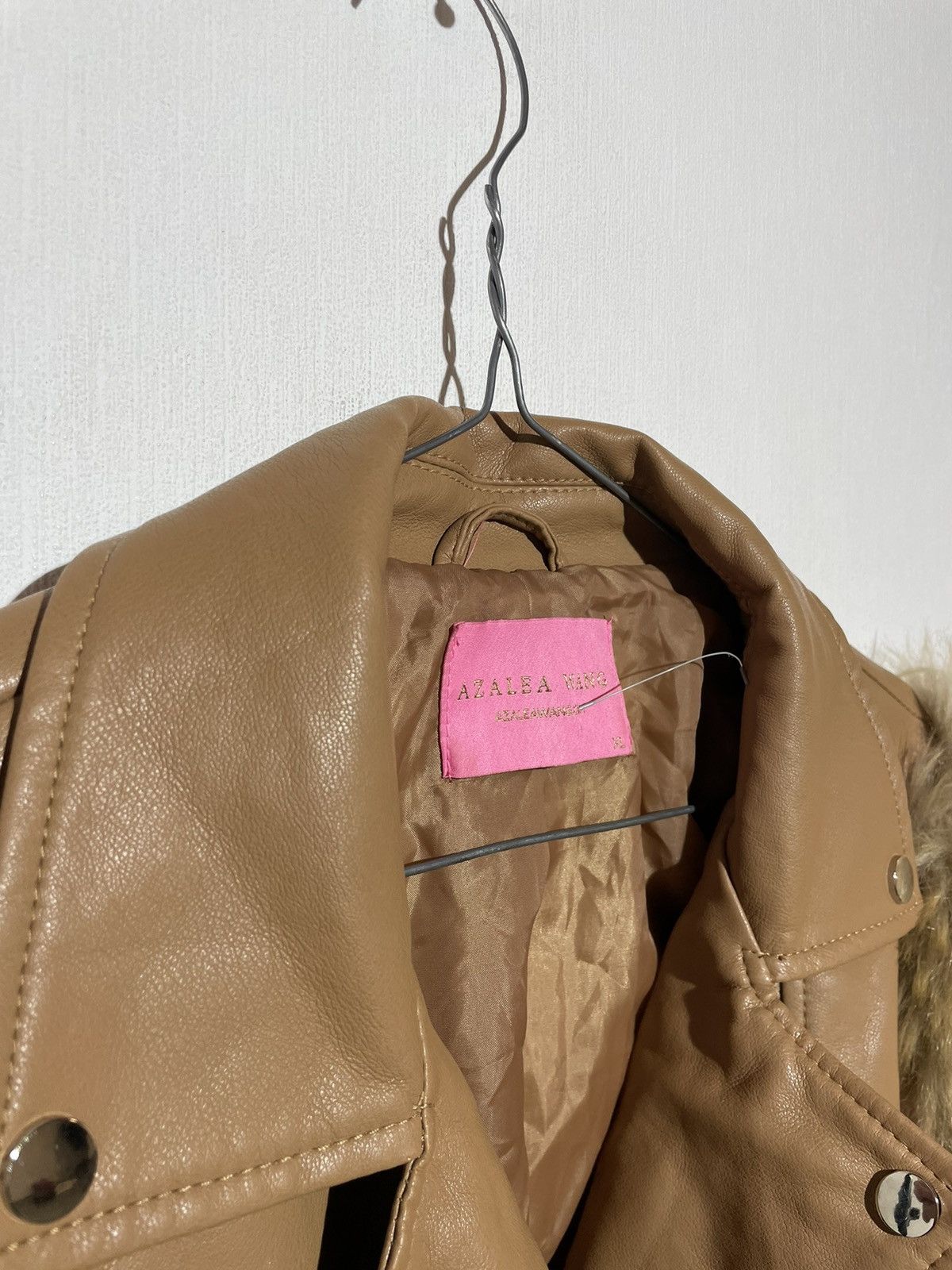 Vintage AZALEA WANG NOLLIE FAUX FUR ARMS MOTO JACKET Size M / US 6-8 / IT 42-44 - 8 Thumbnail