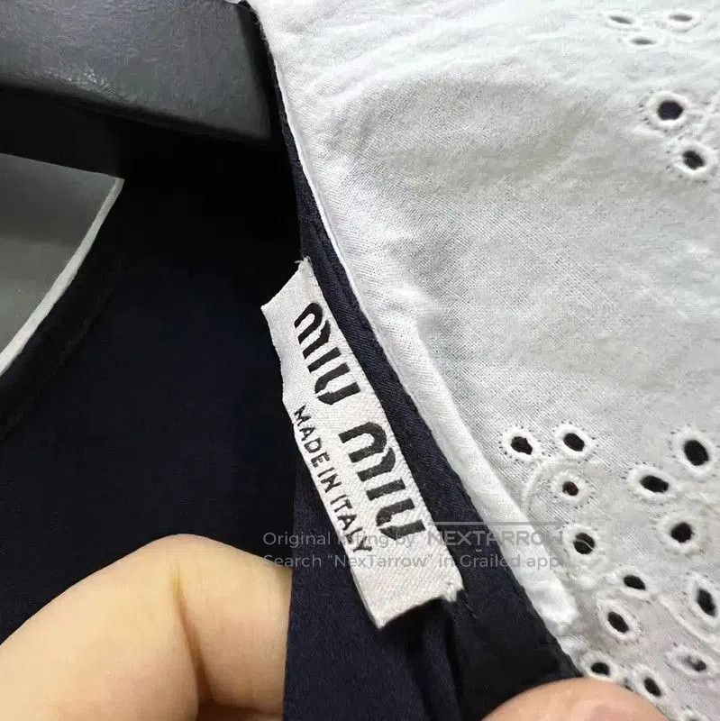 Miu Miu Miu Miu Navy Cotton Summer Tank Top . Size XXS / US 00 / IT 34 - 3 Thumbnail