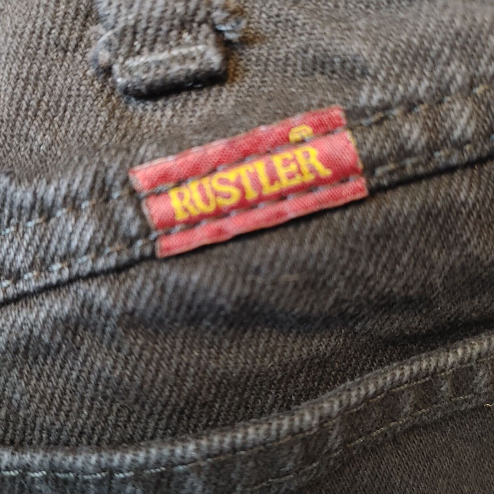 Rustler Rustler Men's Black Straight Leg Denim Jeans 34 x 30 Size US 34 / EU 50 - 3 Thumbnail