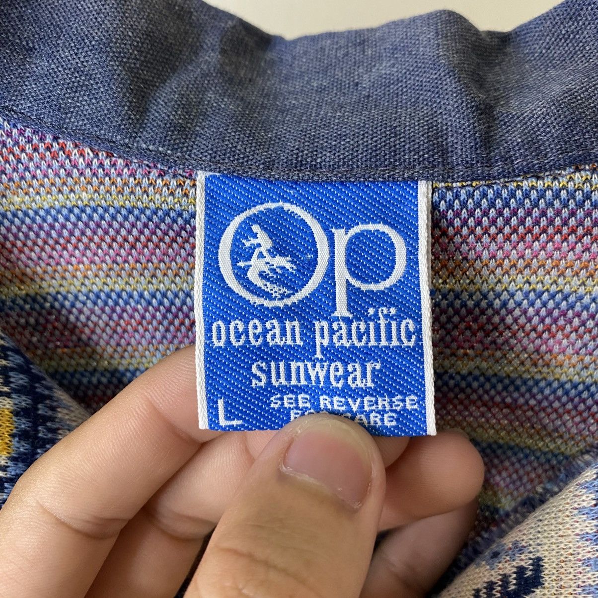 Ocean Pacific Vintage 90s Ocean Pacific Surf Native Motive LS Polo Tshirt Size US XL / EU 56 / 4 - 3 Thumbnail