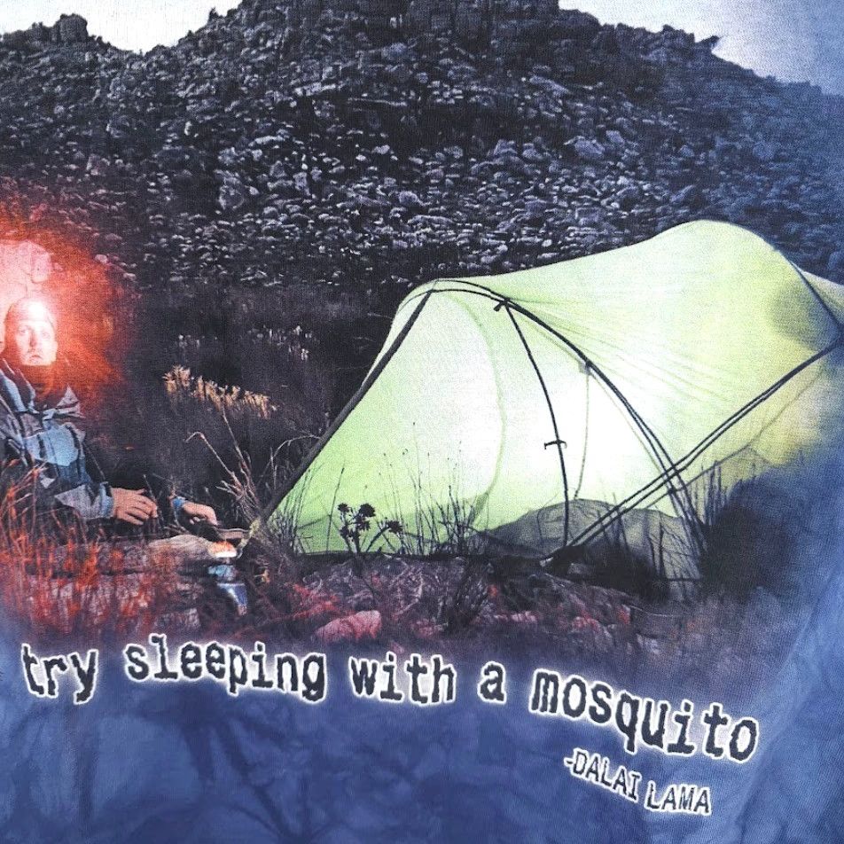 The Mountain VINTAGE Dalai Lama Camping T Shirt Mens Size 2XL Blue Mosquito Tie Dye The Mountain Size US XXL / EU 58 / 5 - 4 Thumbnail