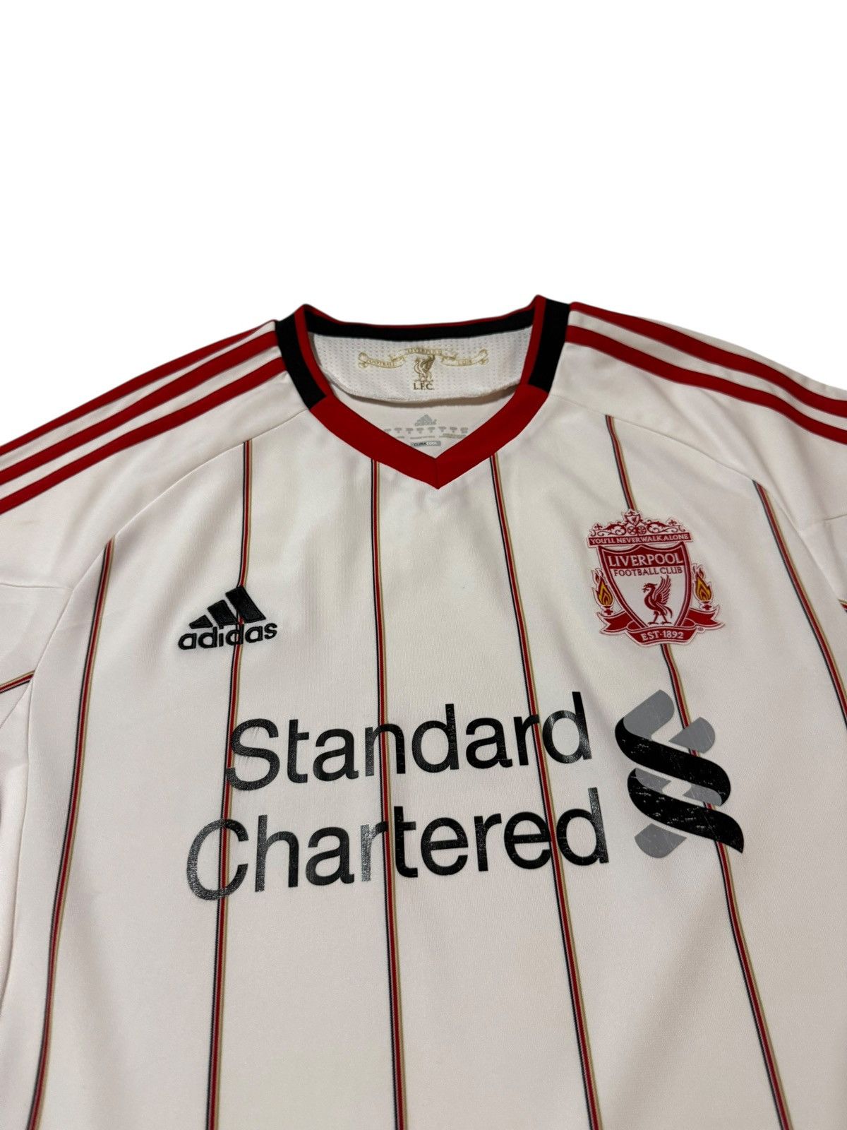 Adidas 2010 2011 Vintage Liverpool Adidas Away Soccer Jersey Size US M / EU 48-50 / 2 - 2 Thumbnail