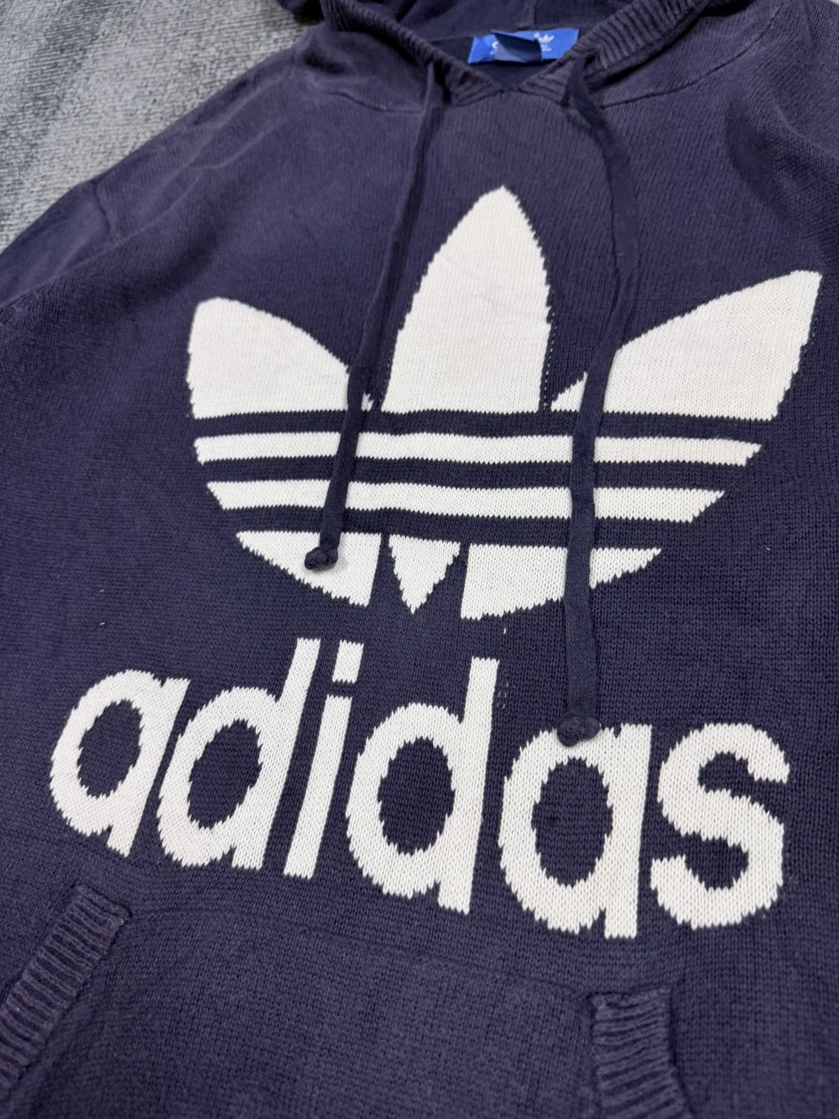 Adidas Adidas Trefoil Big Logo Knitweat Pullover Hoodies Size US S / EU 44-46 / 1 - 14 Thumbnail