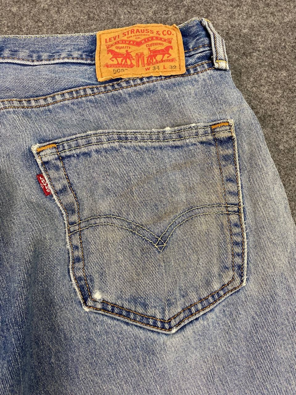 Levi's levis 505 relaxed fit distressed denim nice design Size US 36 / EU 52 - 5 Thumbnail
