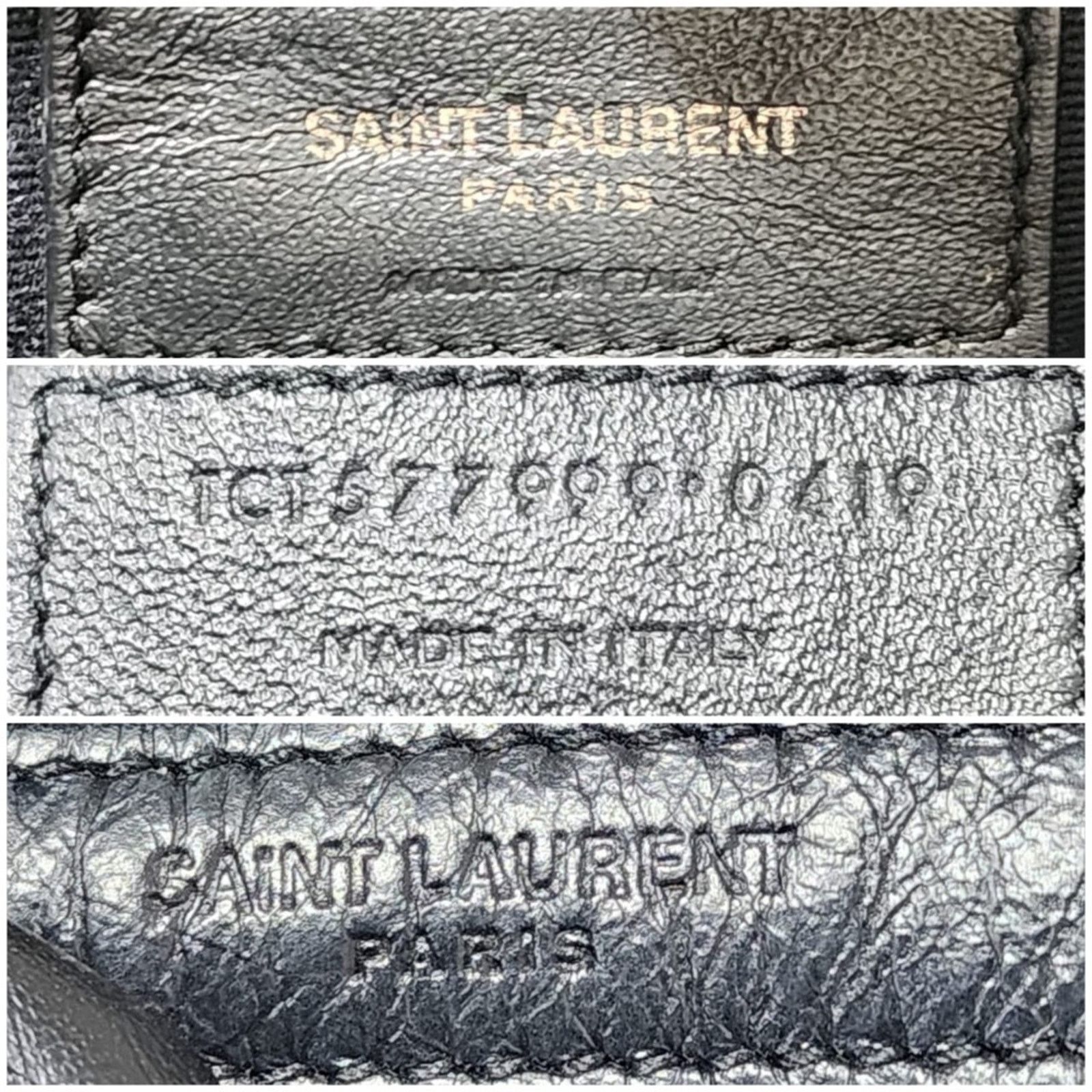 Saint Laurent Paris St Laurent Crinkled Calfskin Matelasse Monogram Large Niki S Size ONE SIZE - 2 Thumbnail