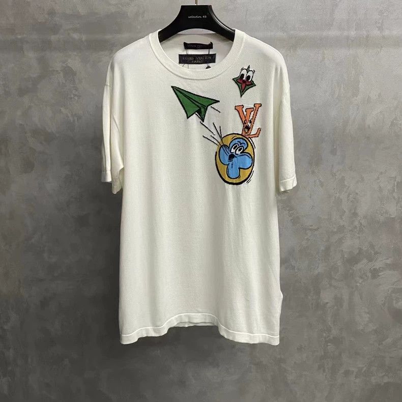 Louis Vuitton louis vuitton White cartoon cartoon knitting pattern logo s Size US XXL / EU 58 / 5 - 1 Thumbnail