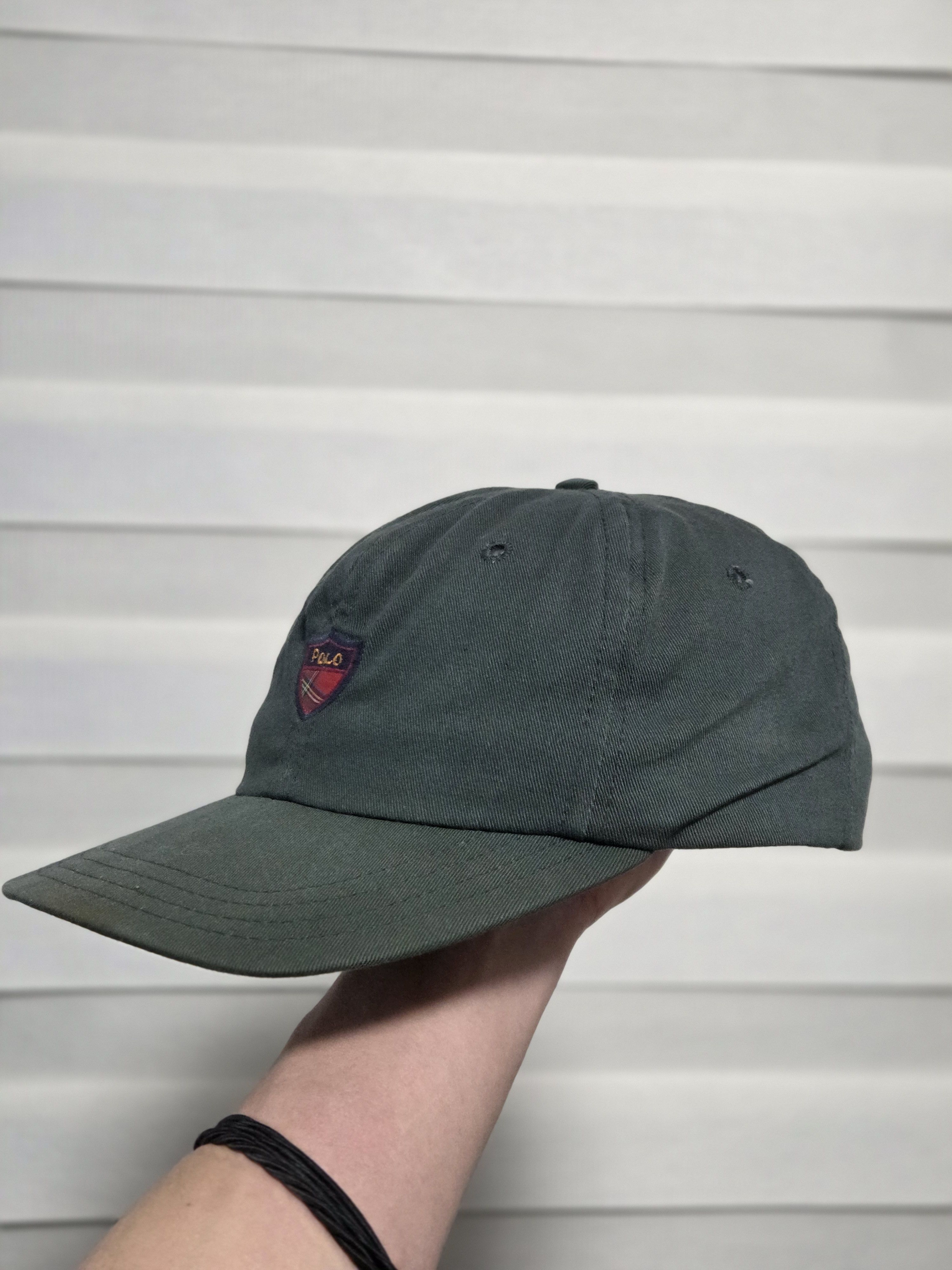 Polo Ralph Lauren Vintage Made in USA Polo Shield Embroidered Check brim hat Size ONE SIZE - 3 Thumbnail