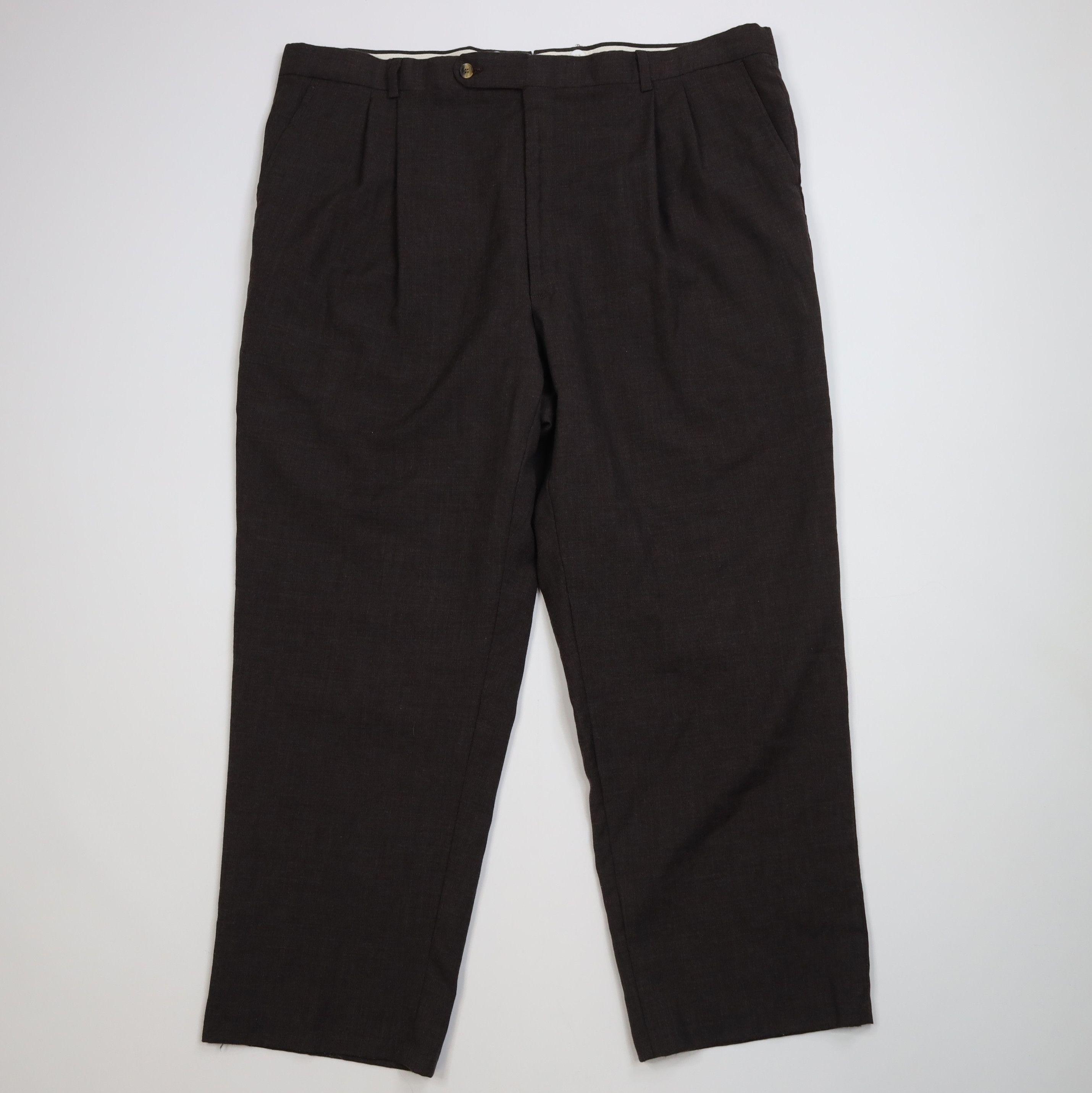 Vintage Vintage 70s Streetwear Knit Wide Leg Chino Pants Brown USA Size US 42 / EU 58 - 1 Thumbnail