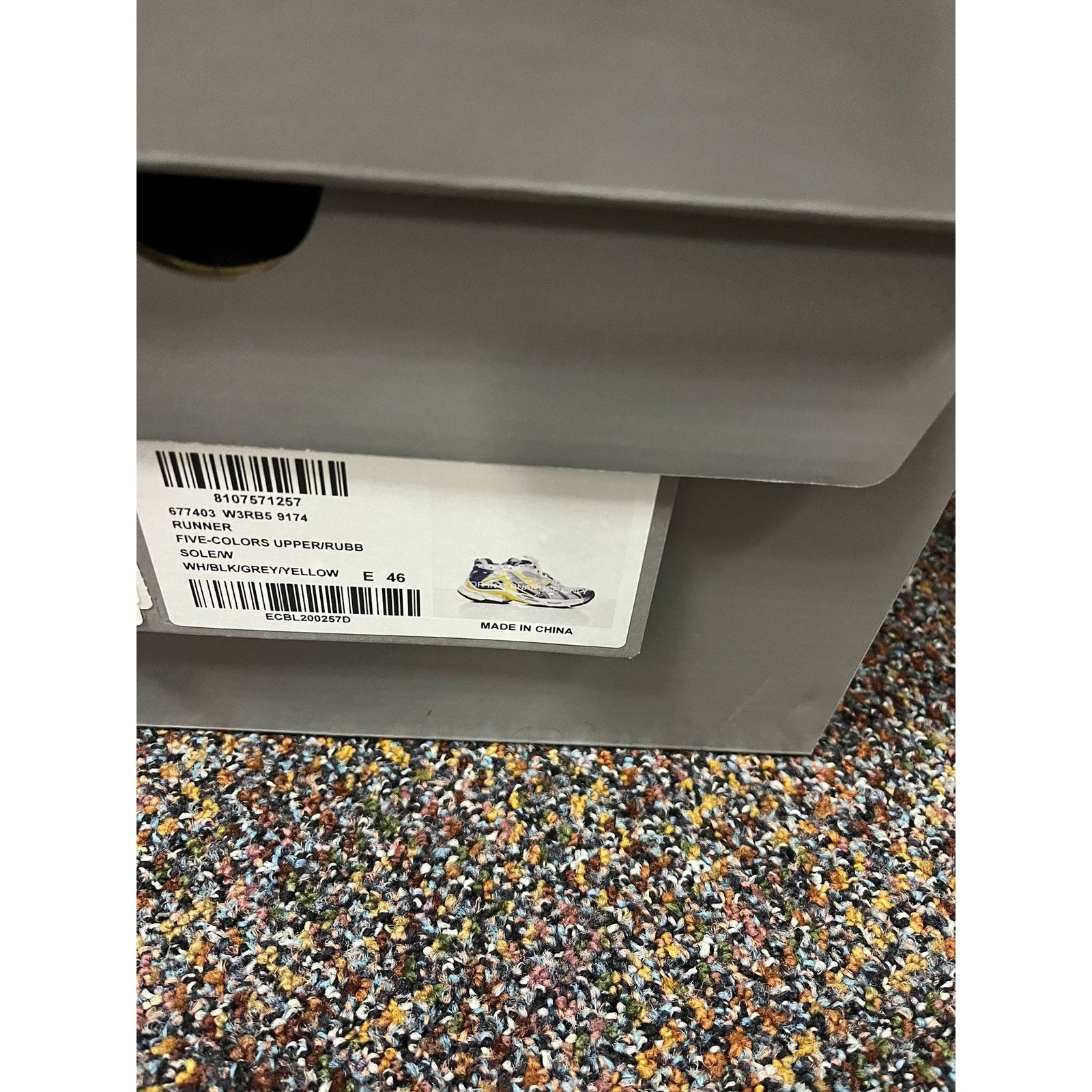 Balenciaga o1rshd1 Q:3/ Five Colors Upper Rubber Sole Runner Multicolor Size US 13 / EU 46 - 13 Thumbnail