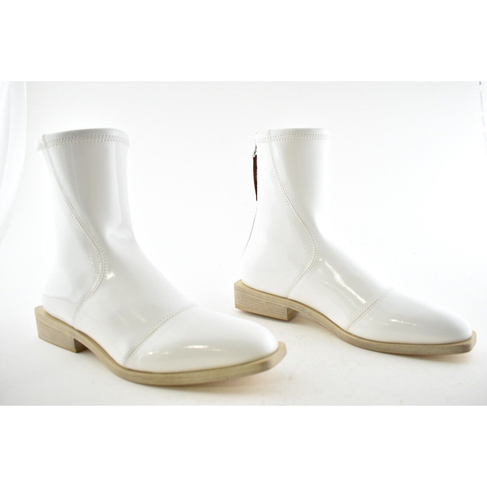 Fendi Fendi White Patent Neoprene Stretch Logo Sock Ankle Size US 6.5 / IT 36.5 - 4 Thumbnail