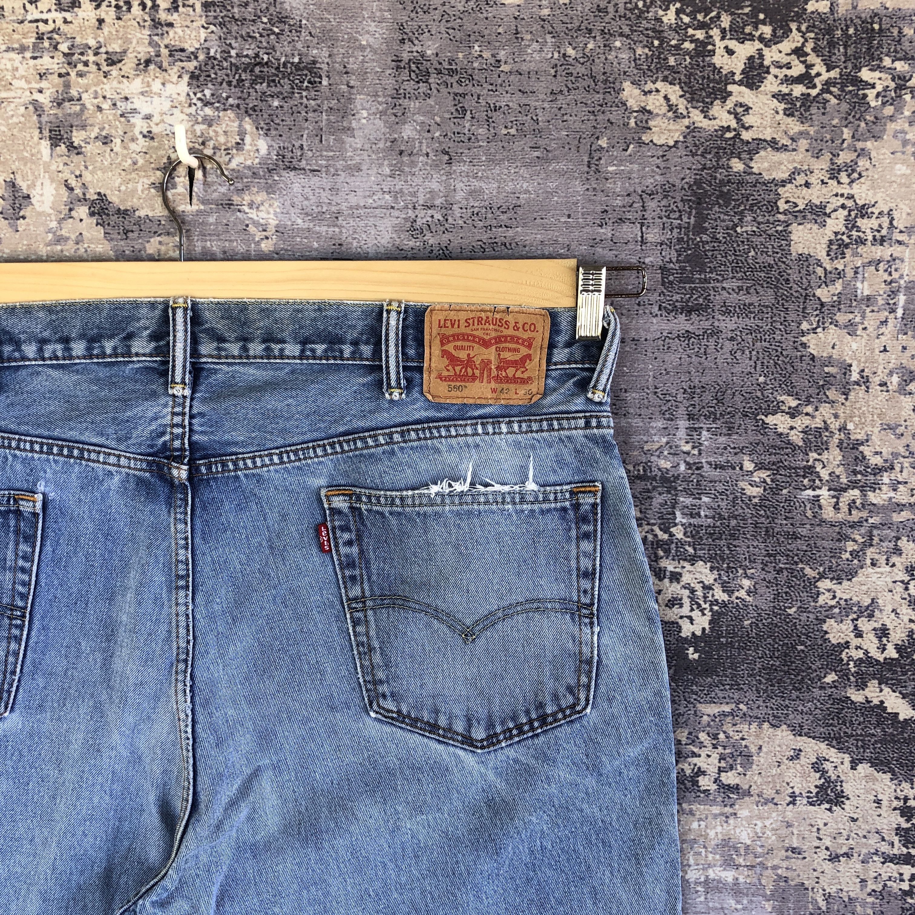 Levi's Y2K Levis 560 Light Wash Baggy Jeans Distressed Levi's Denim Size US 40 / EU 56 - 5 Thumbnail