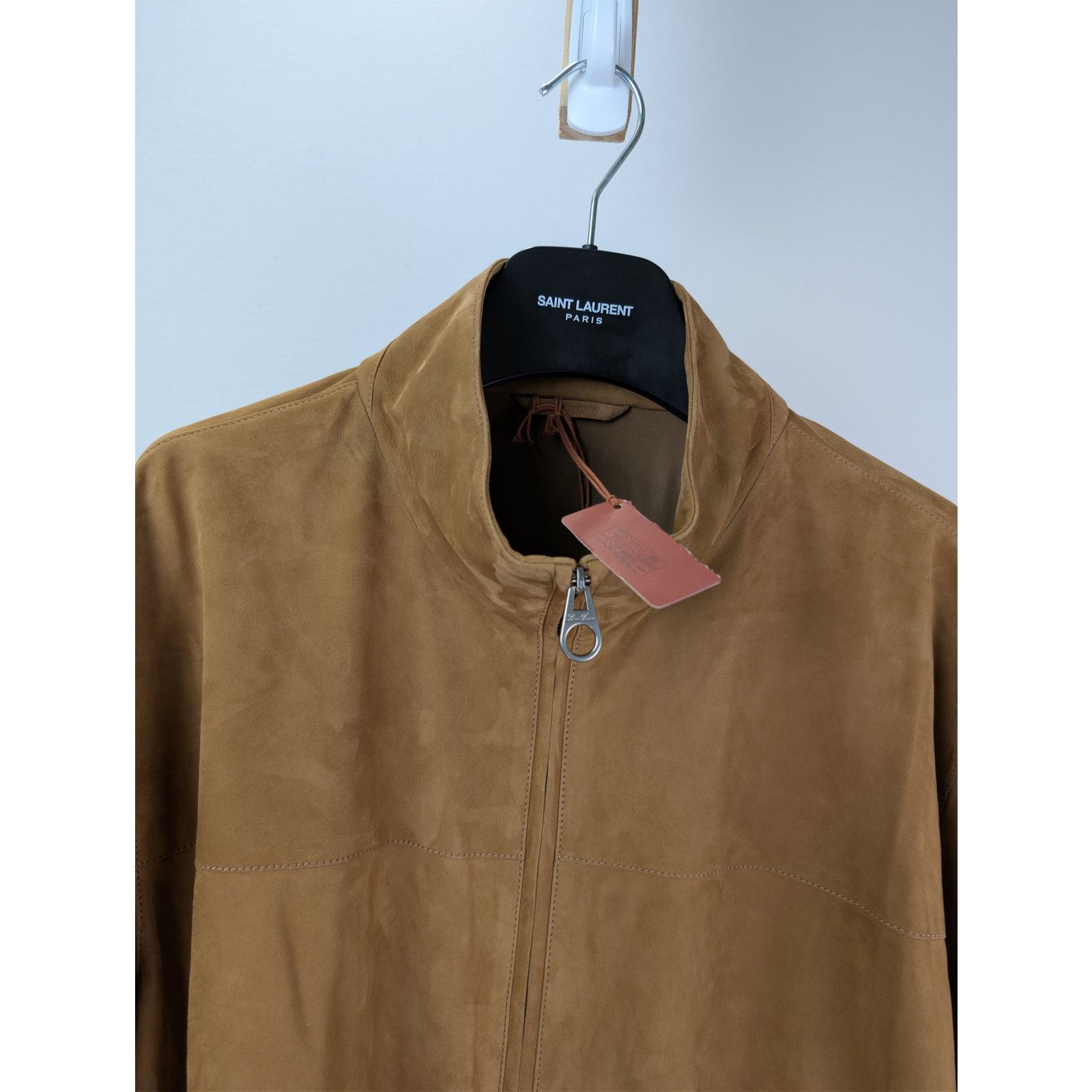 Loro Piana o1rshd1 Bomber Lowered Jacket in Camel Size US XL / EU 56 / 4 - 7 Thumbnail