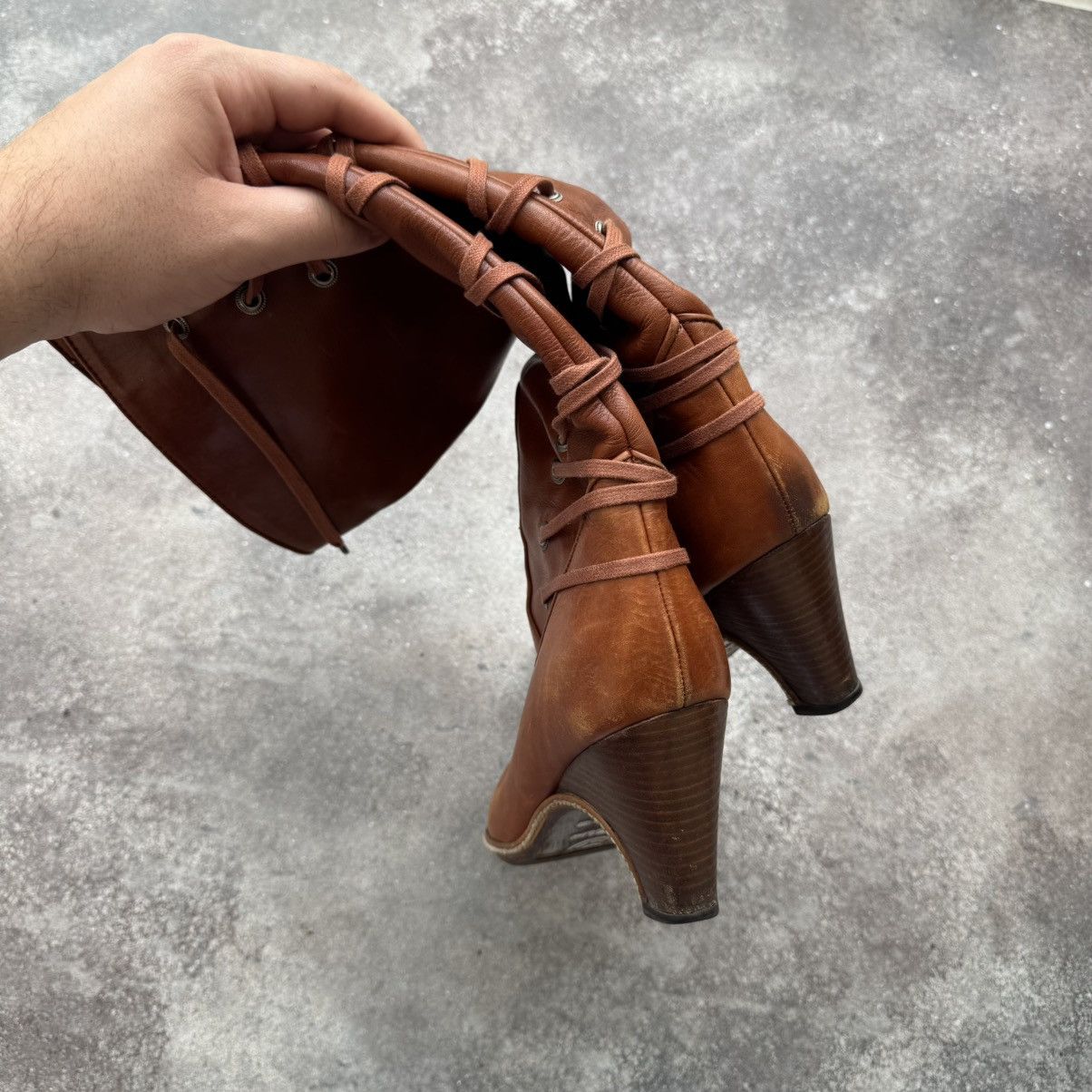 Dries Van Noten Dries Van Noten Vintage Lace Up Knee High Leather Boots Size US 7 / IT 37 - 15 Thumbnail