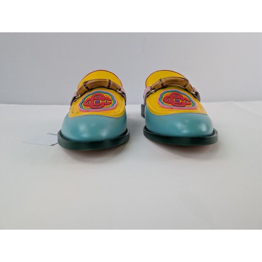 Casablanca o1rshd1 Leather Memphis Mule Slipper Sandal in Mint / Yellow Size US 11 / EU 44 - 8 Thumbnail