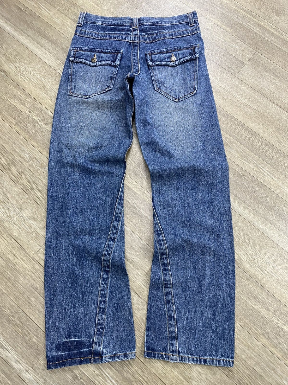If Six Was Nine 2000s Jungle Storm Distressed Punk Lgb Mudmax Flared Jeans Size US 30 / EU 46 - 18 Thumbnail