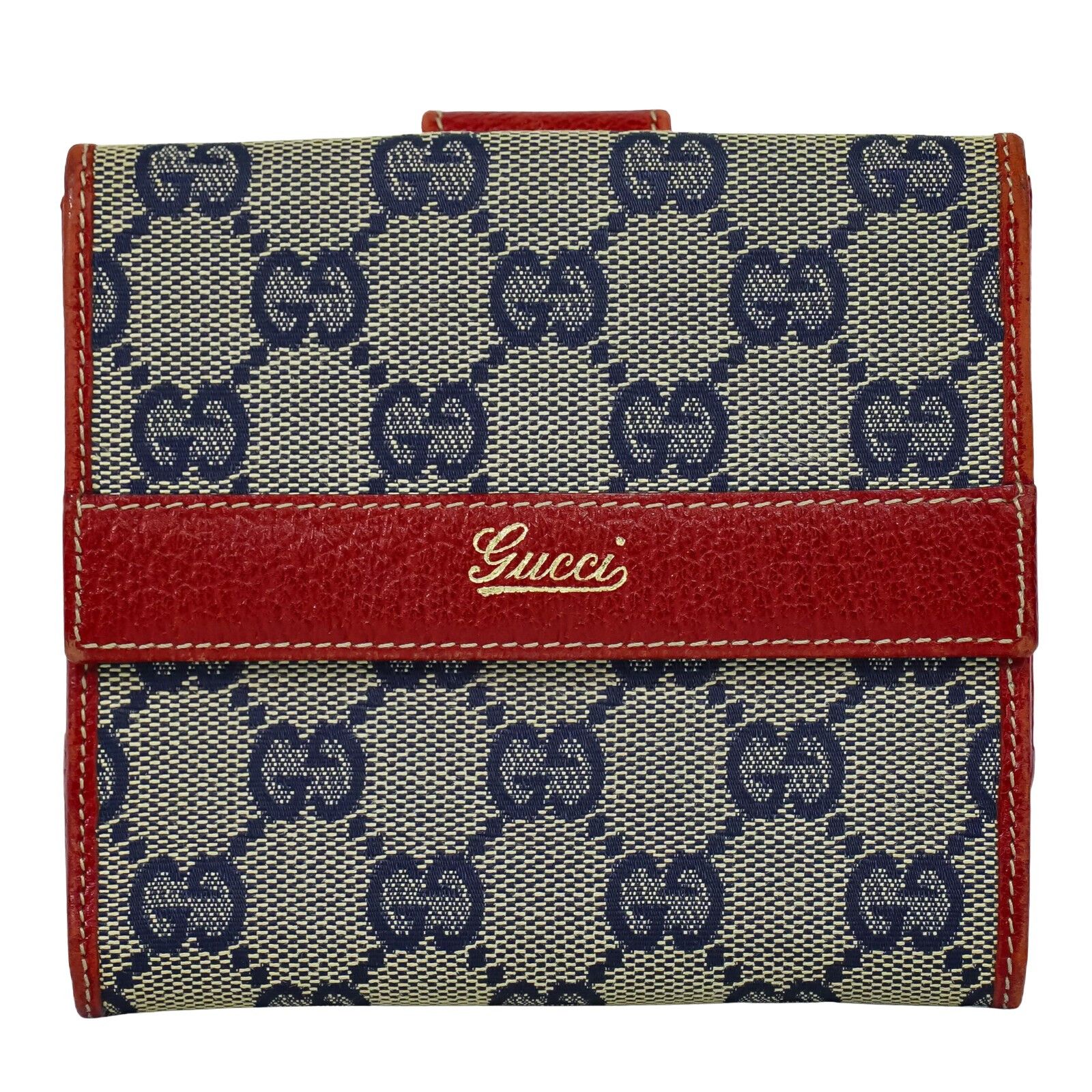 Gucci Navy Canvas Wallet (Pre-Owned) Size ONE SIZE - 1 Thumbnail