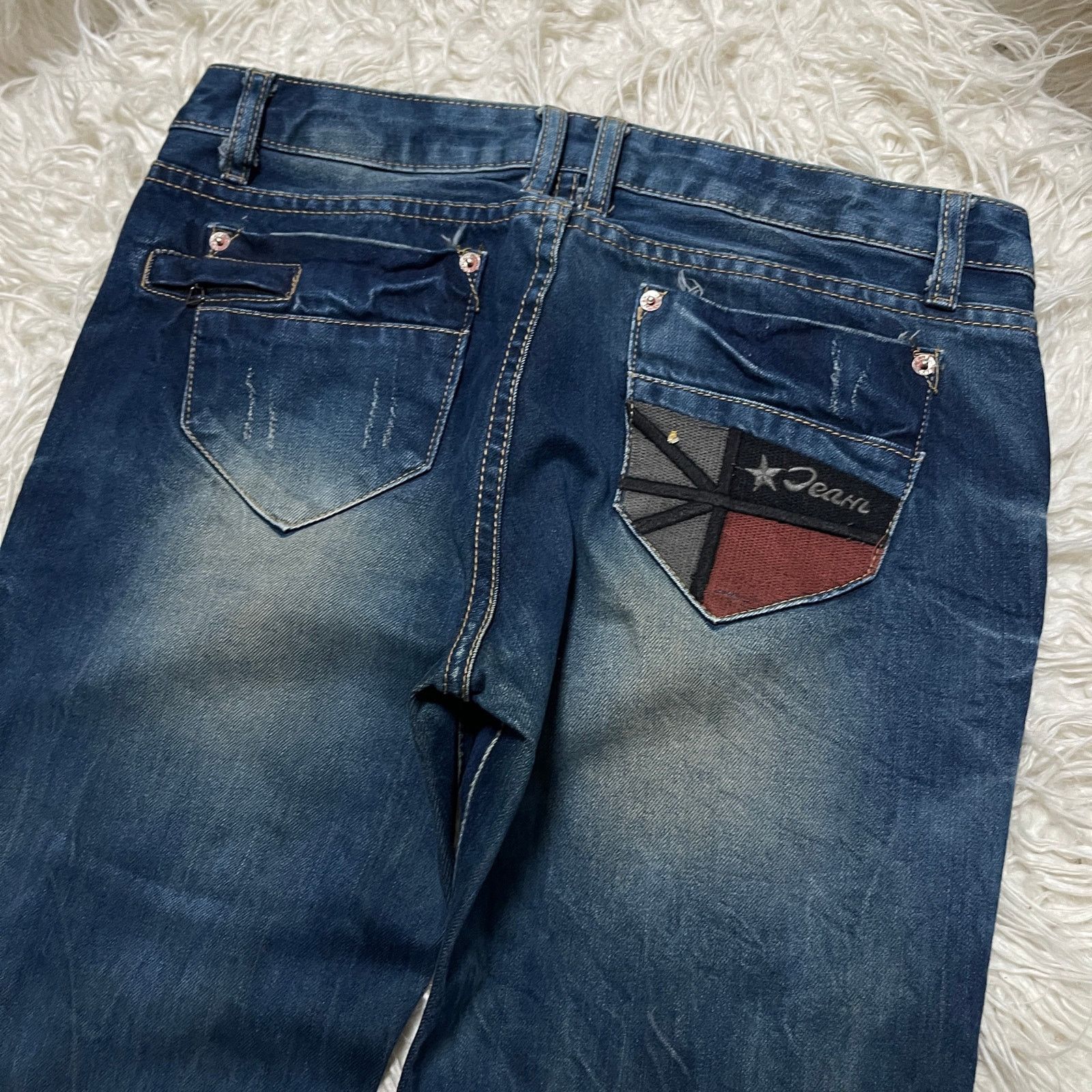 Hysteric Glamour × Japanese Brand × Vintage Vintage Japanese Brand Faded Wash Low-rise Denim Jeans Blue Size 32" / US 10 / IT 46 - 3 Thumbnail