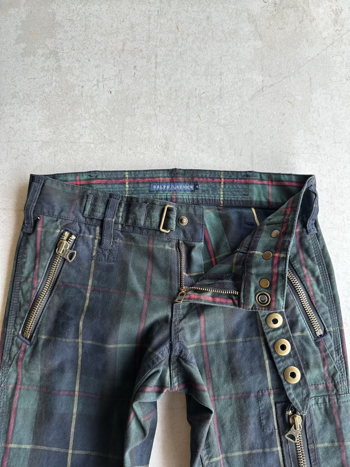 RRL Ralph Lauren RARE🔥🔥 Vintage RALPH LAUREN Check Tartan Bondage Punk Conmar Size US 30 / EU 46 - 11 Thumbnail