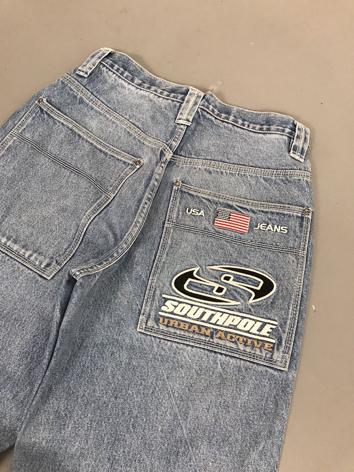 Southpole × Vintage Vintage Southpole spell out embroidered denim Size US 30 / EU 46 - 9 Thumbnail