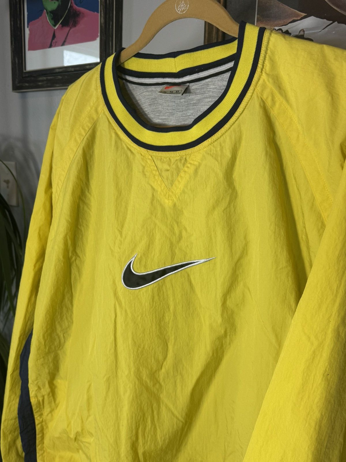 Nike Vintage Nike Yellow Windbreaker 90s Size US XL / EU 56 / 4 - 3 Thumbnail