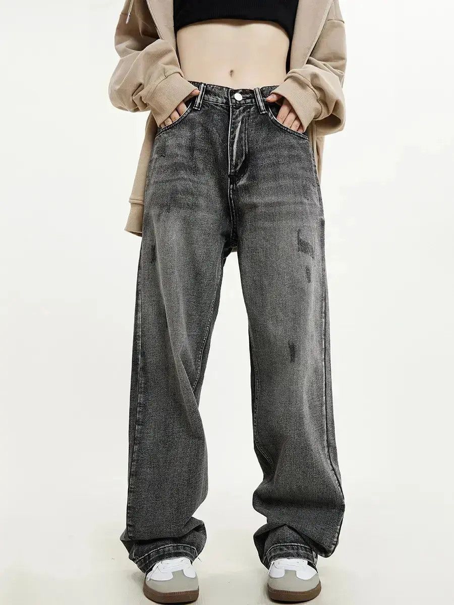 Japanese Brand Loose casual washed straight leg jeans Size US 32 / EU 48 - 6 Thumbnail