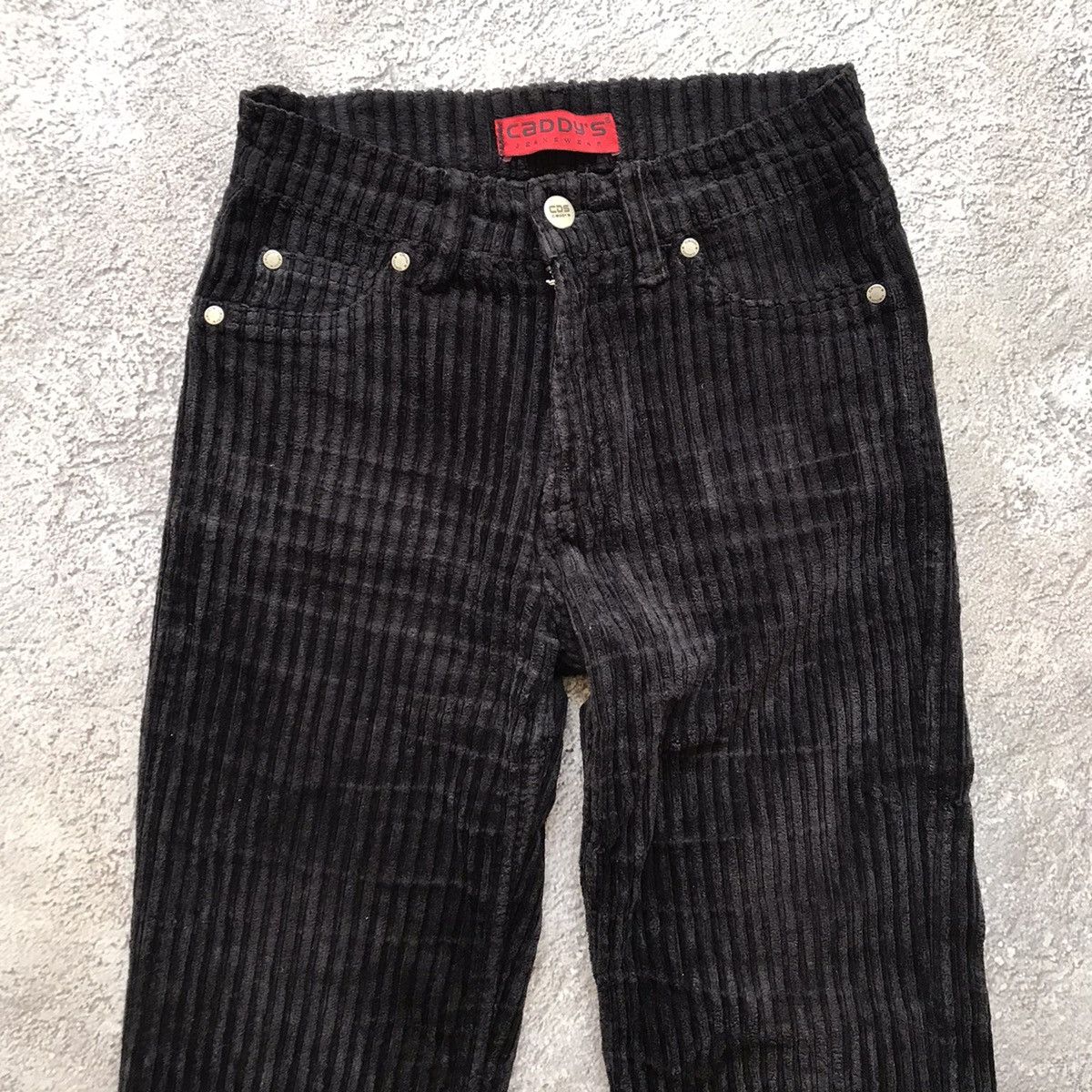 Vintage Vintage Y2K Baggy Wide Leg Velveteen Pants Grunge Logo 27 Size US 27 - 3 Thumbnail
