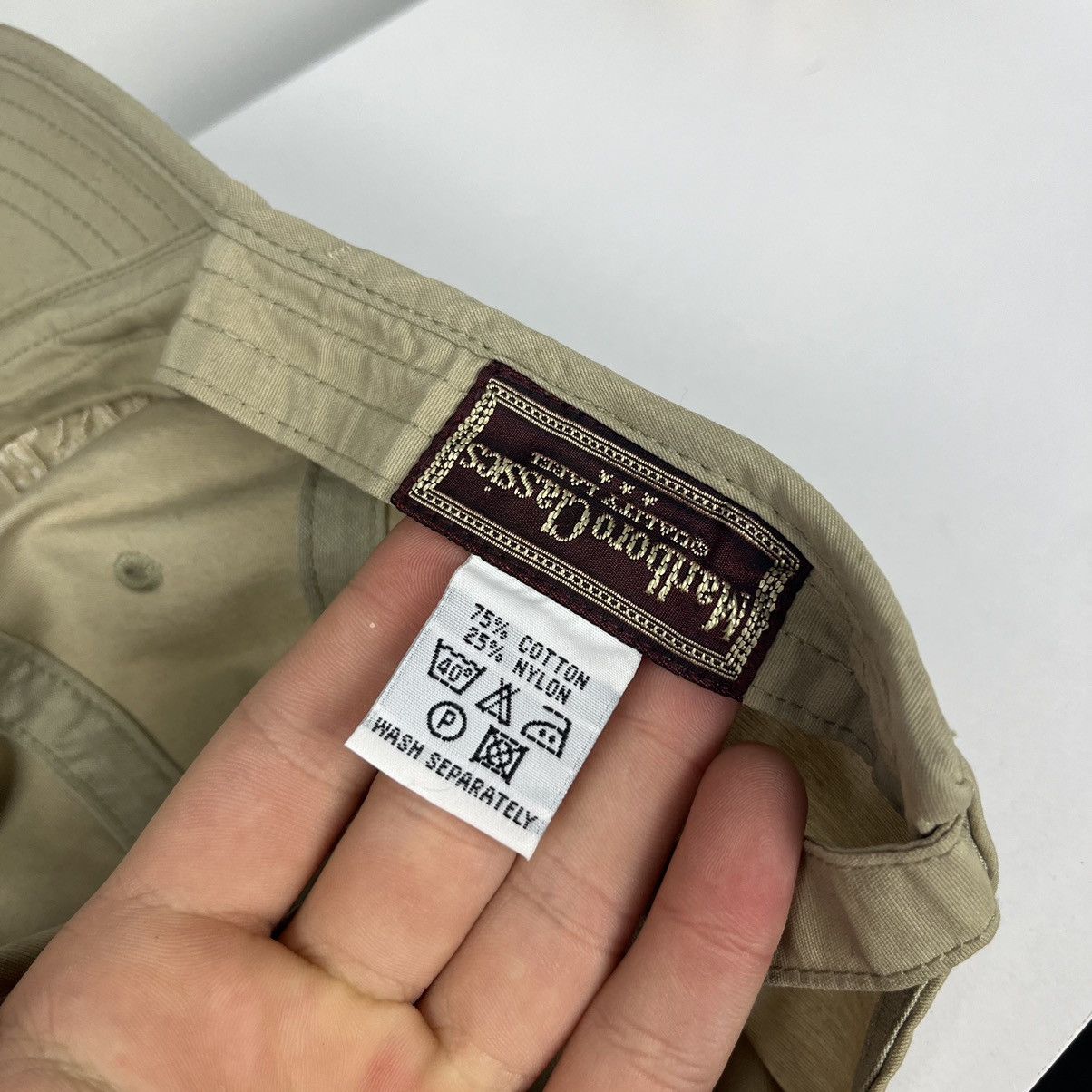 Marlboro Classics × Vintage 🎞️VINTAGE🎞️ Marlboro Classics Quality Label Beige sponsor Cap Size ONE SIZE - 10 Thumbnail