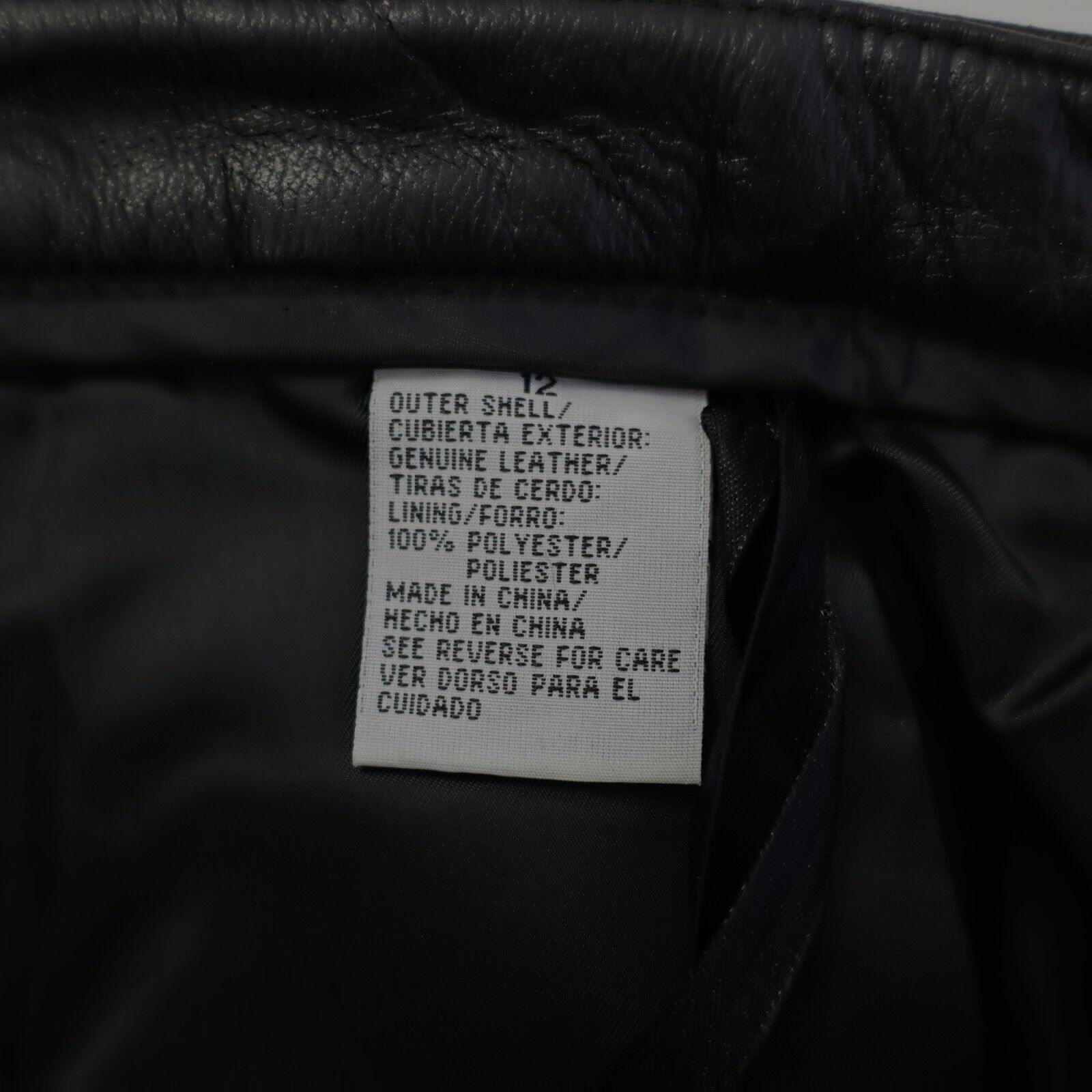 Designer Jaclyn Smith Classic Black Genuine Leather Pants 12 31/31 Hi Size 34" / US 12 / IT 48 - 6 Thumbnail