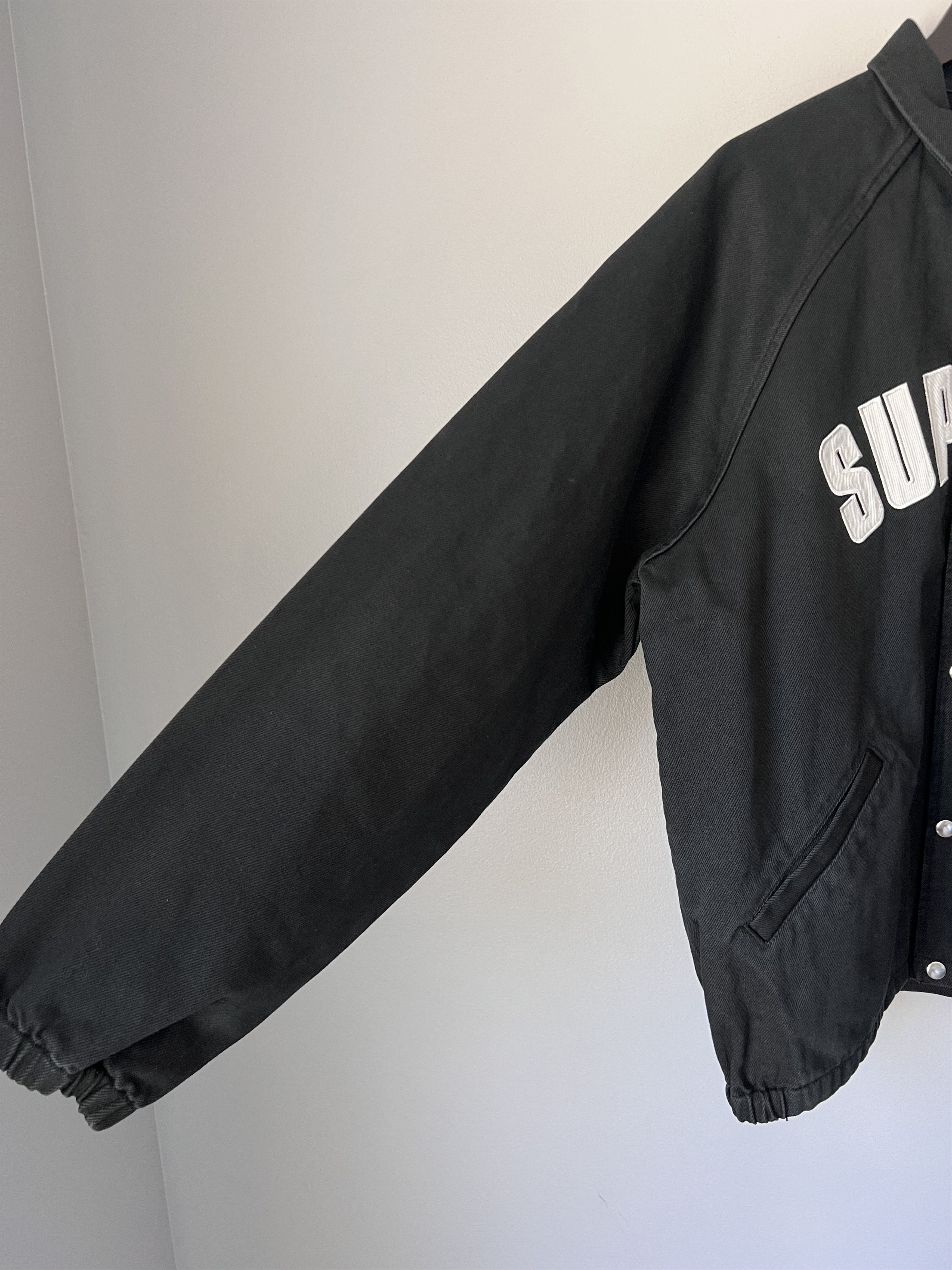 Supreme Supreme Arc Logo Coaches Jacket in Black Denim Size US M / EU 48-50 / 2 - 4 Thumbnail