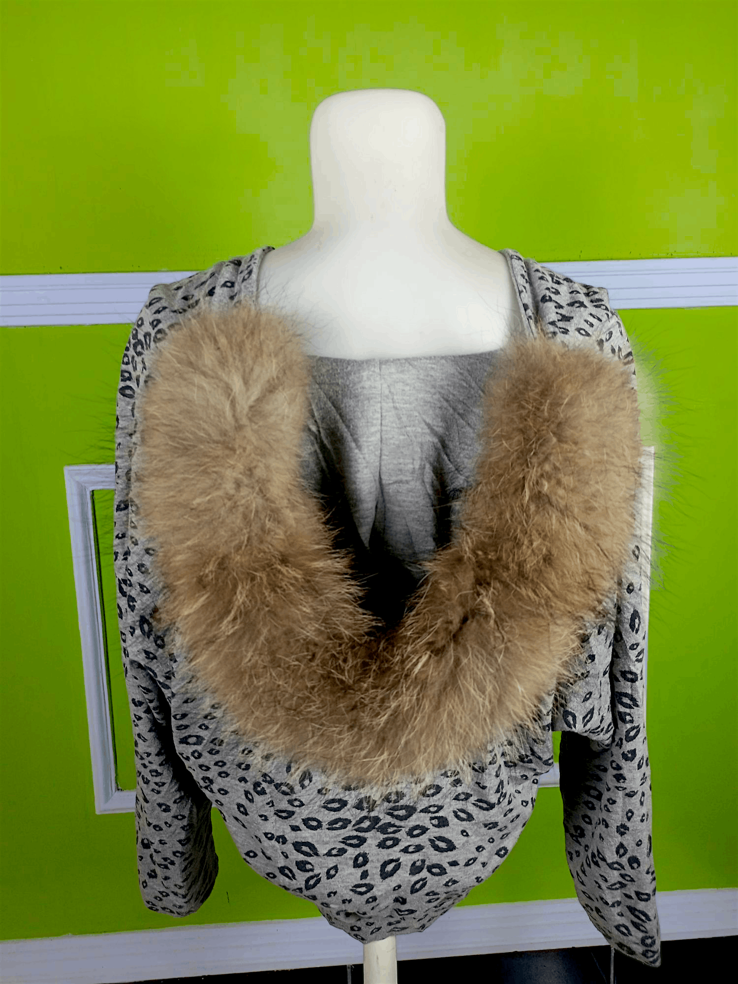 Japanese Brand × Le Grande Bleu (L.G.B.) LIQUID GIRL Oversized Fur Leopard Batwing Zip Hoodie Size US XXL / EU 58 / 5 - 21 Thumbnail