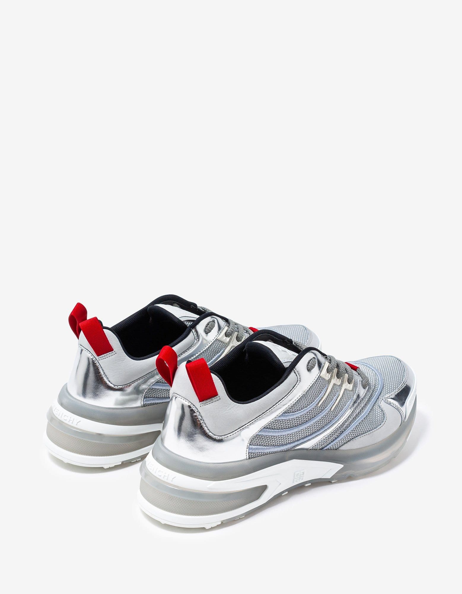 Givenchy Silver Giv 1 Leather & Mesh Trainers Size US 11 / EU 44 - 5 Thumbnail