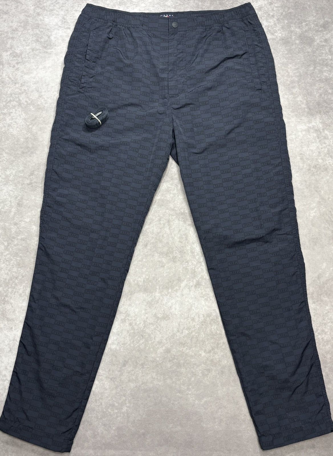 Kith × Tommy Hilfiger Kith x Tommy Hilfiger Monogram Track Pants (Navy) Size US 30 / EU 46 - 1 Thumbnail