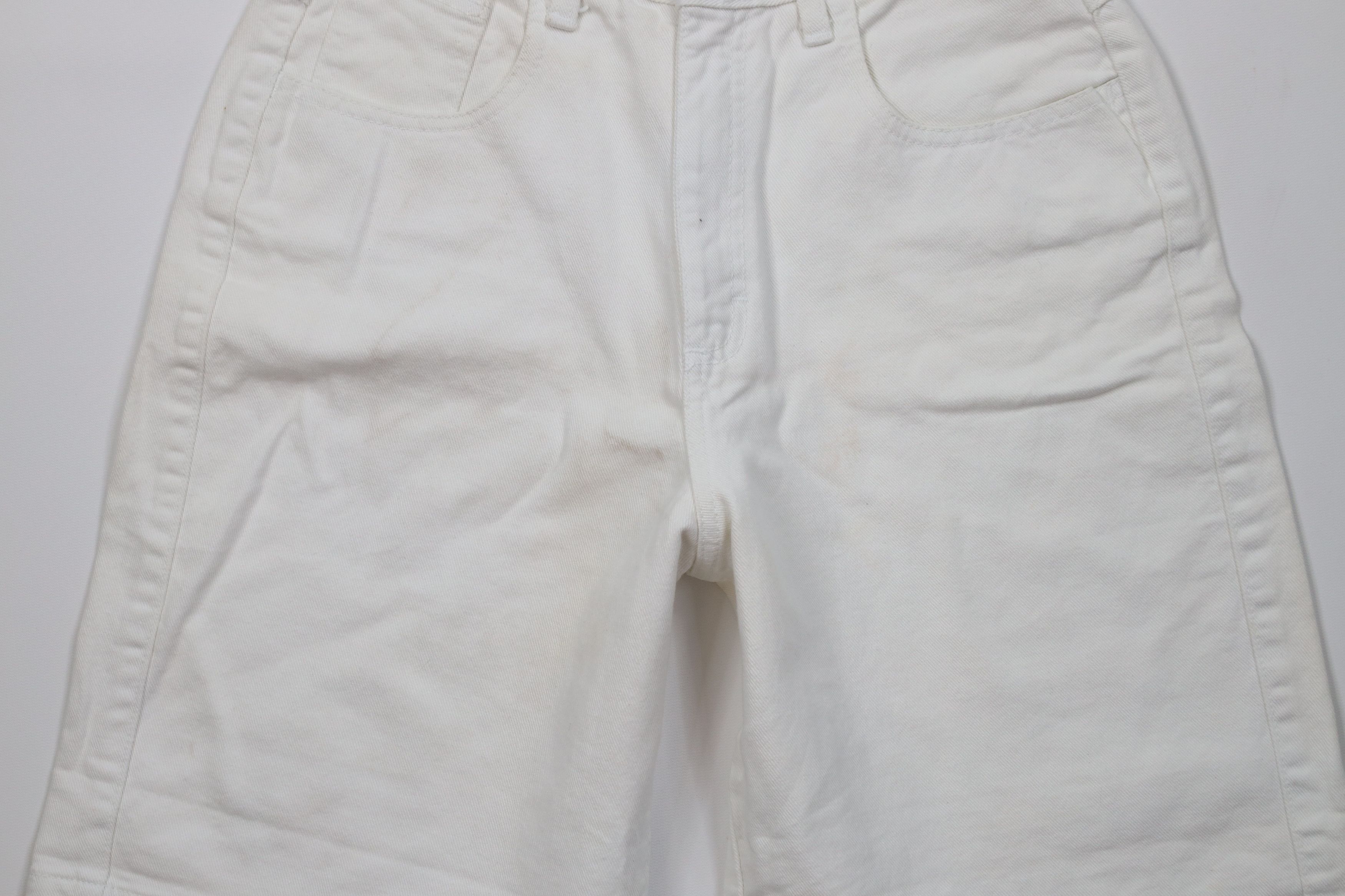 Vintage Vintage 90s Streetwear Relaxed Fit Denim Shorts White USA Size 27" / US 4 / IT 40 - 3 Thumbnail