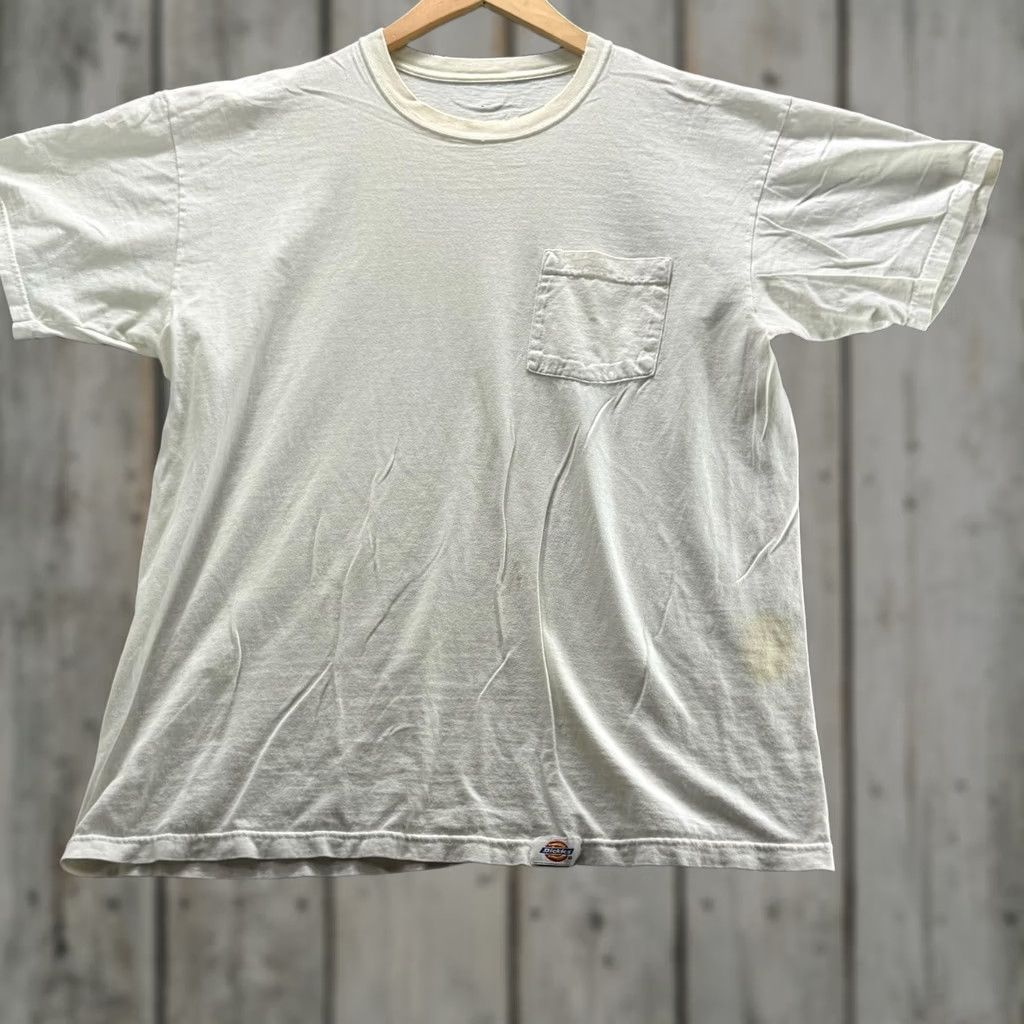 Dickies Dickies Shirt Mens L White Pocket Crewneck Cotton Jersey Logo Workwear Size US L / EU 52-54 / 3 - 1 Thumbnail