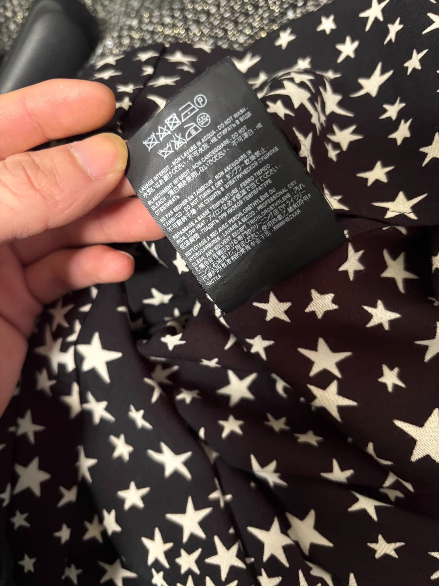 Saint Laurent Paris SLP 2016FW Black White Star Shirt 39 Size US L / EU 52-54 / 3 - 7 Thumbnail