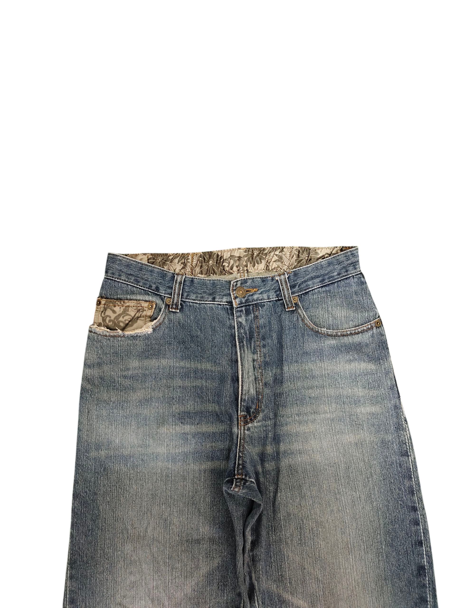 Karakuri Tamashii Japanese Brand Dominate Sukajan Koi Embroidered Denim Jeans Size US 31 - 8 Thumbnail
