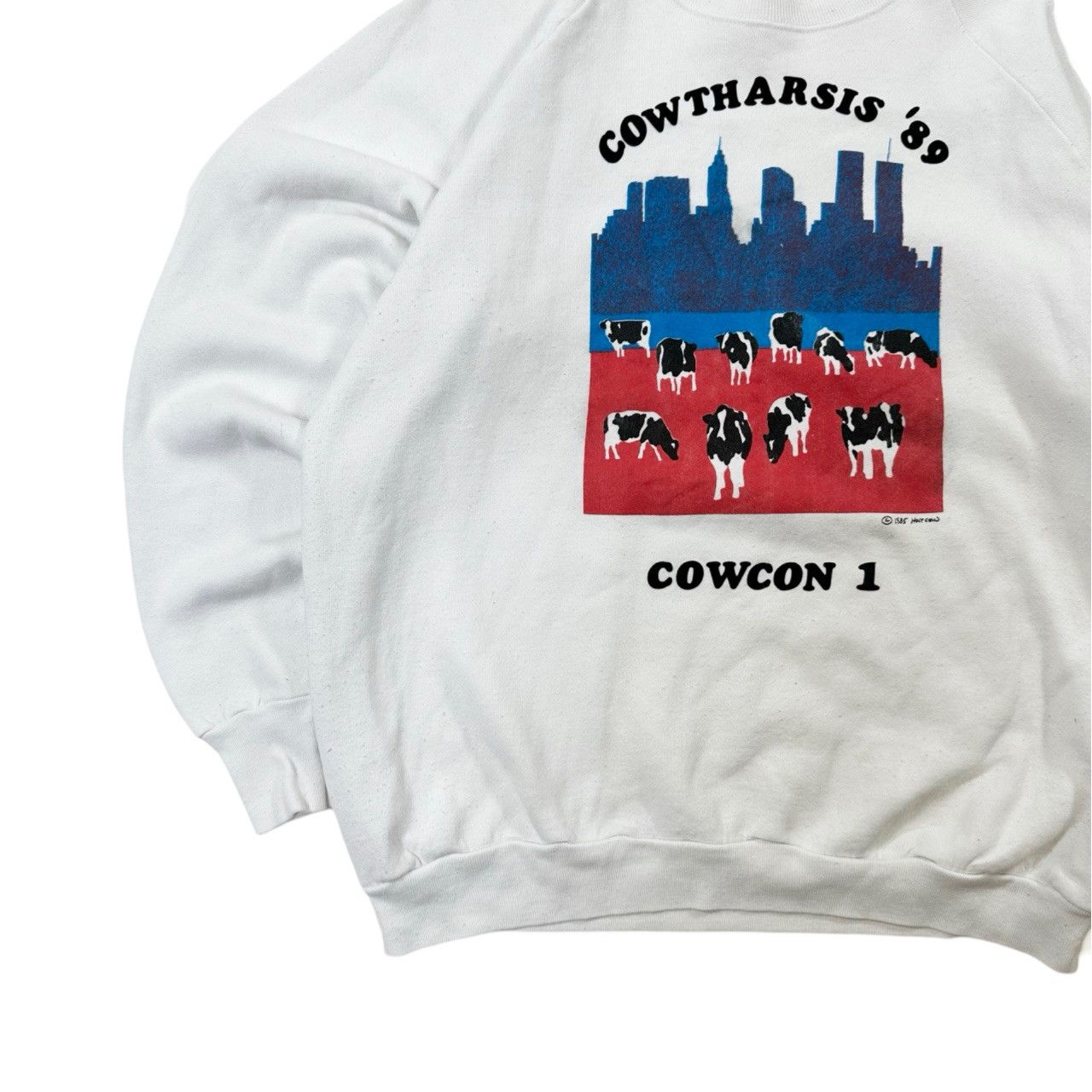 Vintage Vintage 1989 Catharsis Cowcon Graphic One of a KInd Sweater Size US XL / EU 56 / 4 - 2 Thumbnail