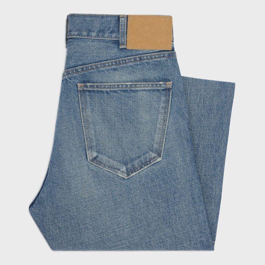 Celine o1d2blof0226 Denim Jeans in Blue Size US 31 - 2 Thumbnail