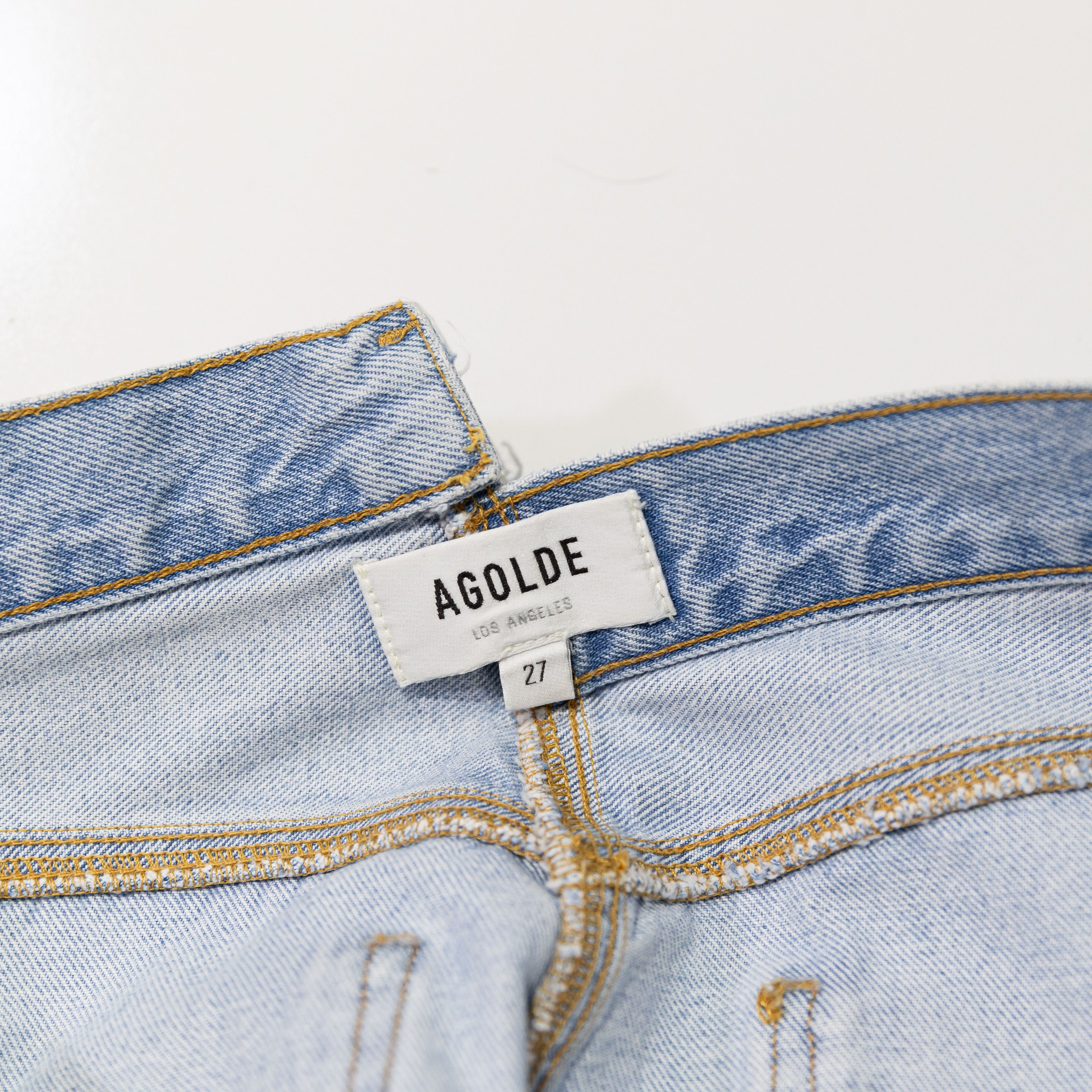 Agolde Agolde Criss Cross Straight Leg Mid Rise Size 27" / US 4 / IT 40 - 2 Thumbnail