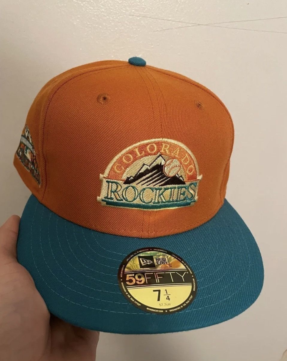 image of Hat Club x Myfitteds Colorado Rockies 1998 Asg “Mesa Verde National Par in Orange, Men's