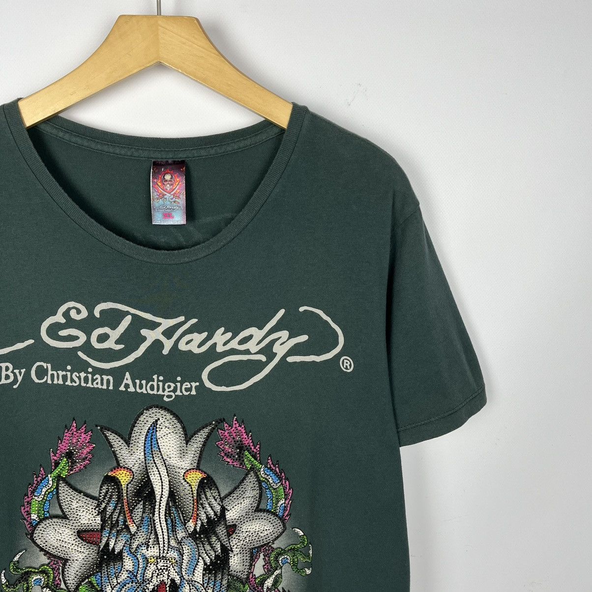 Ed Hardy Vintage Ed Hardy y2k big logo tee 90’s Size US XL / EU 56 / 4 - 2 Thumbnail