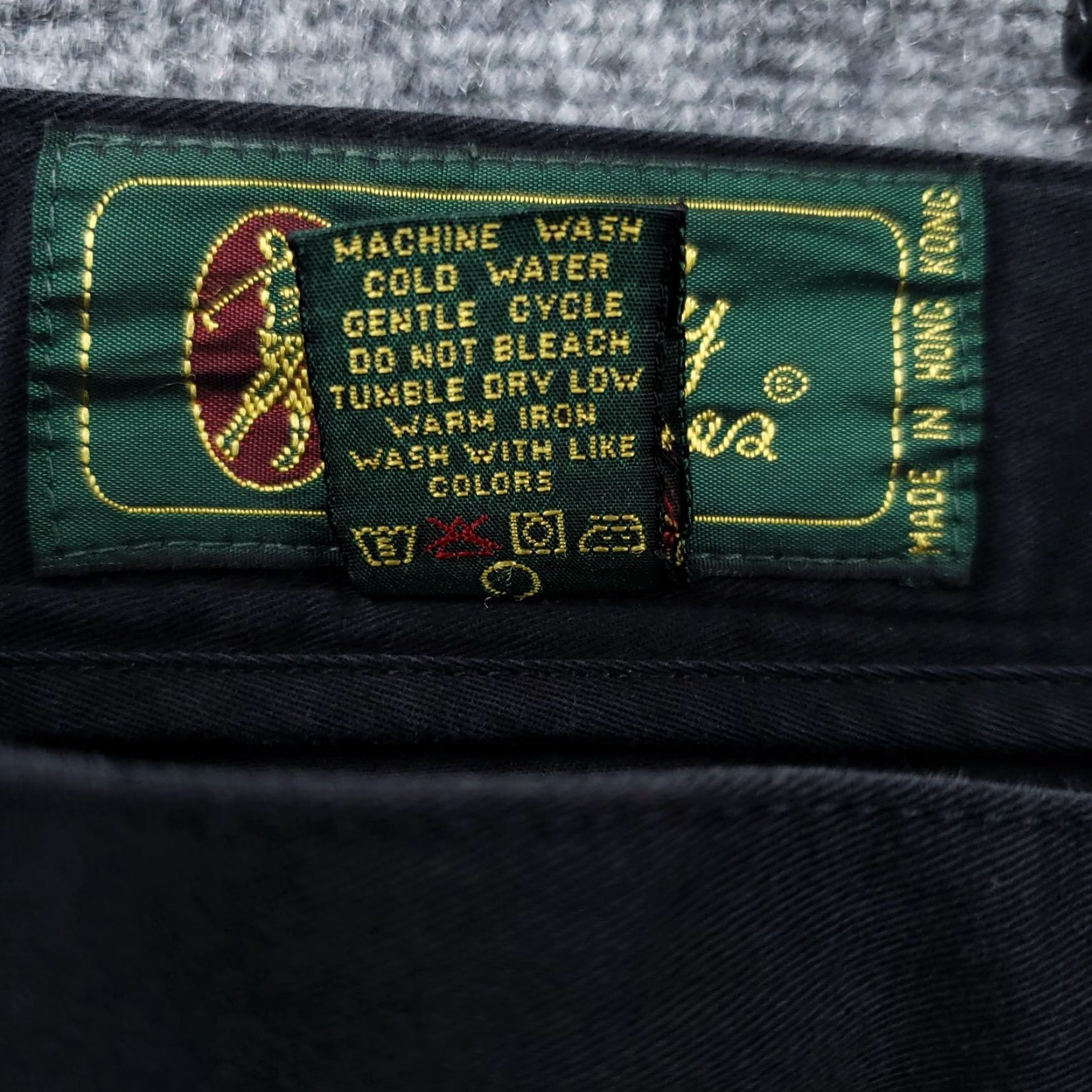 Vintage Bobby Jones Pants Mens 42 Black Chino Mid-Rise Straight Cuffed Pleated Casual Shirt Size US 42 / EU 58 - 4 Thumbnail