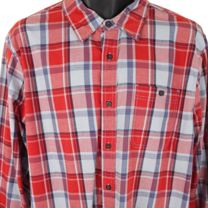 Lee Lee Plaid Shirt Mens Size Large Red Stretch Regular Fit Button Down Shirts Size US L / EU 52-54 / 3 - 2 Thumbnail