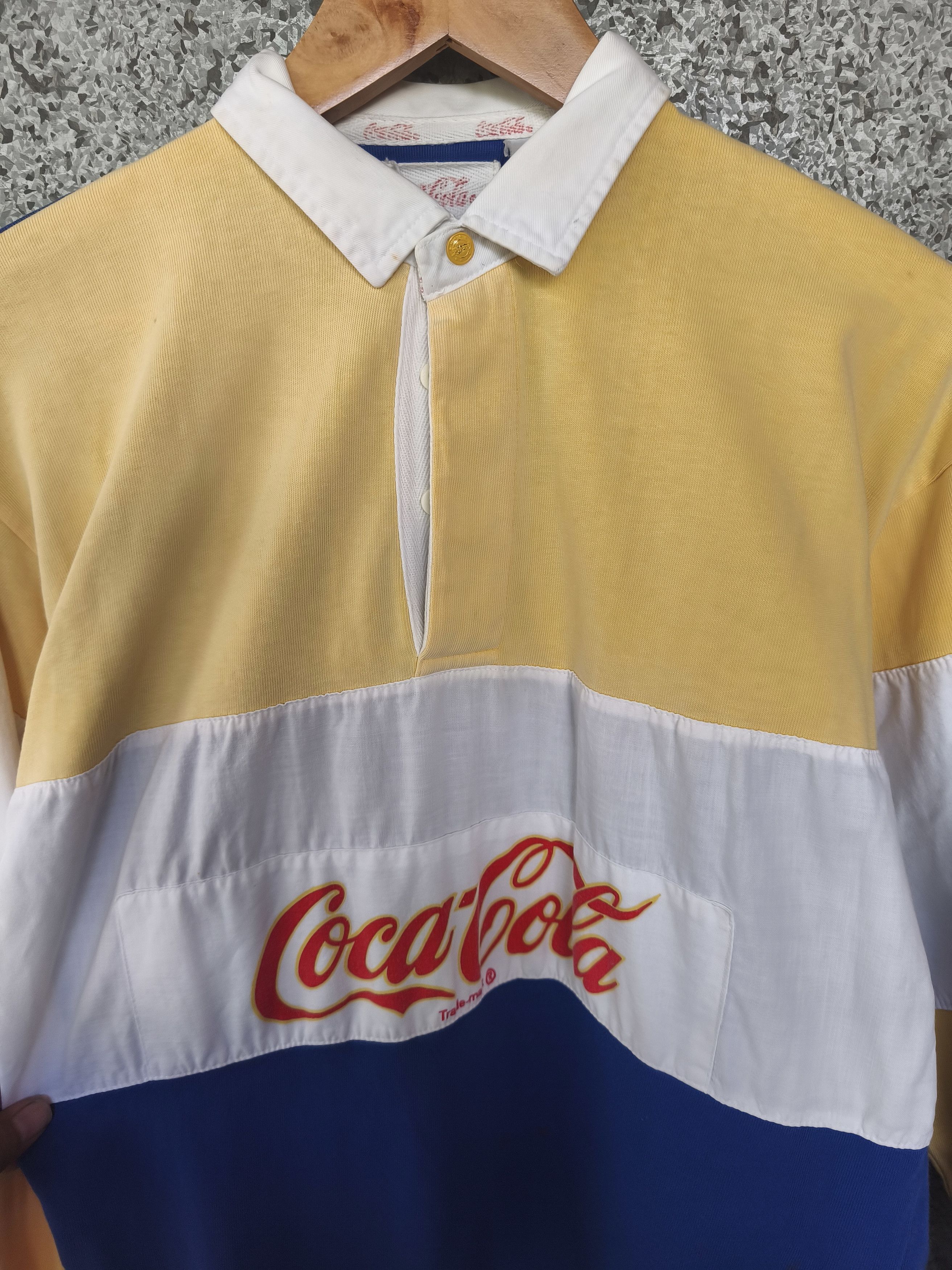 Coca Cola Vintage 90s Vintage Coca Cola polo shirt long sleeve Size US M / EU 48-50 / 2 - 1 Thumbnail