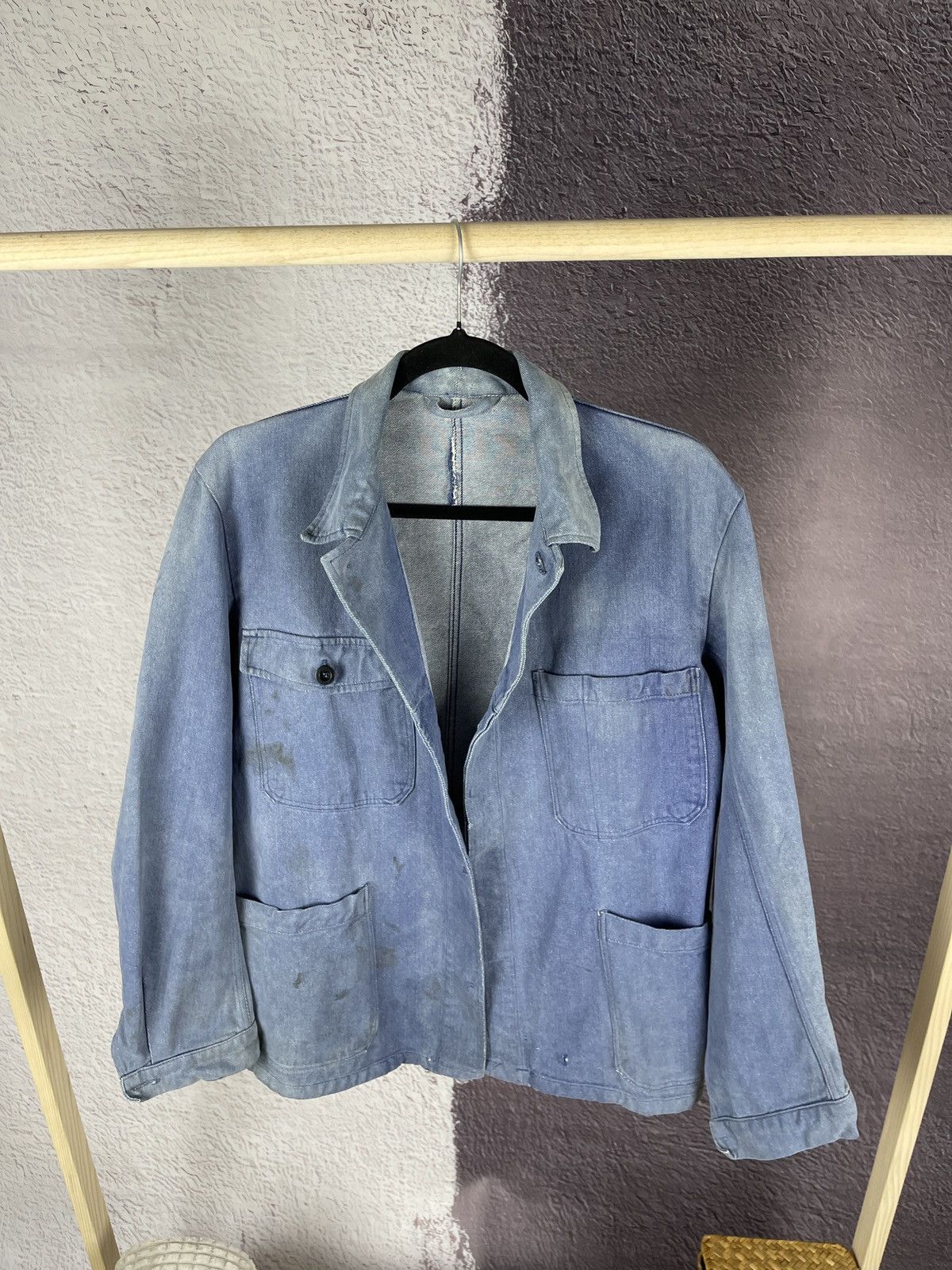 Vintage True Vintage 70s Sanfor Kuso distressed used work jacket Size US S / EU 44-46 / 1 - 1 Thumbnail