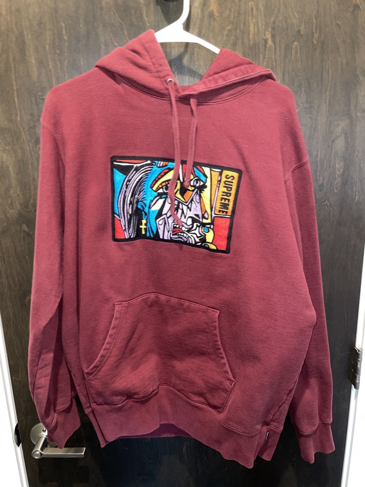 Supreme Supreme Chainstitch Maroon Hoodie Large Grailed