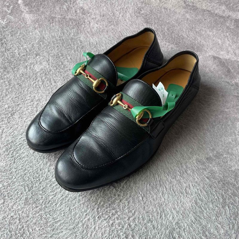 Gucci Leather Loafers with Horsebit Detail