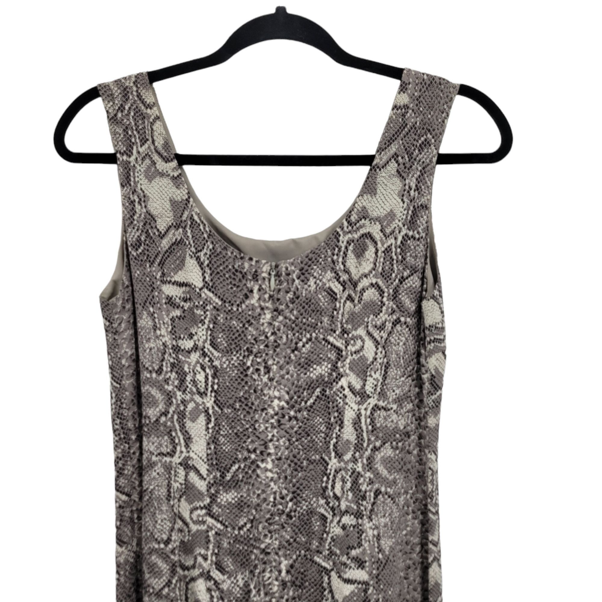 Taiga Vtg 90's Taiga Tank Midi Dress Sz S Gray Snake Sleeveless Sc Size XS / US 0-2 / IT 36-38 - 10 Thumbnail