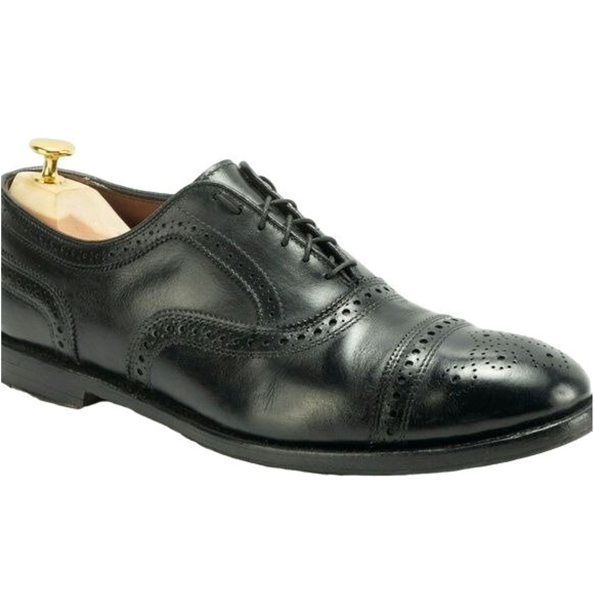 Brooks Brothers Black Leather Dress Shoes Mens 11D Classic