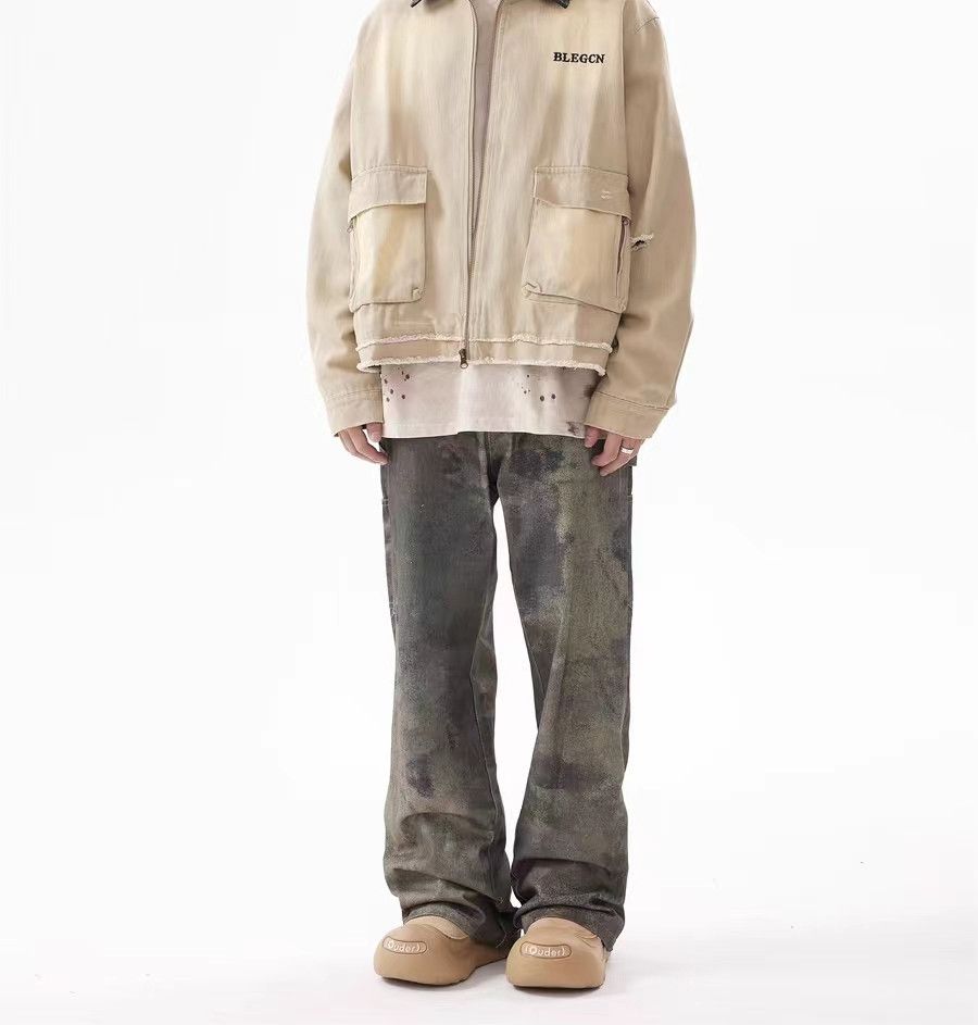 Designer × Japanese Brand × Vintage Vintage street washed and distressed camouflage jeans Size US 28 / EU 44 - 5 Thumbnail
